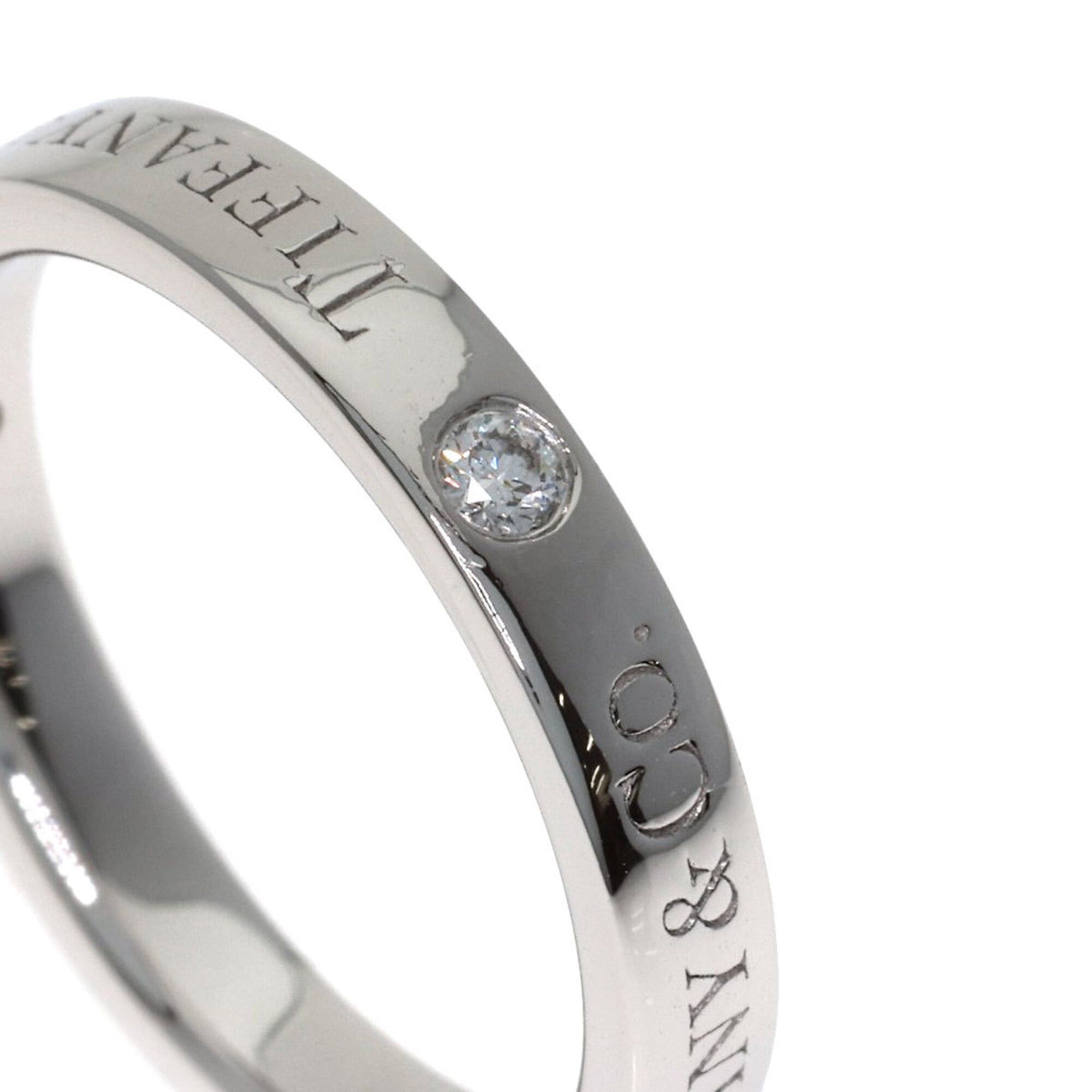 Tiffany & Co. Tiffany & Co. Flat Band Diamond Ring, Platinum PT950, Women's Ring. Size ONE SIZE - 7 Thumbnail