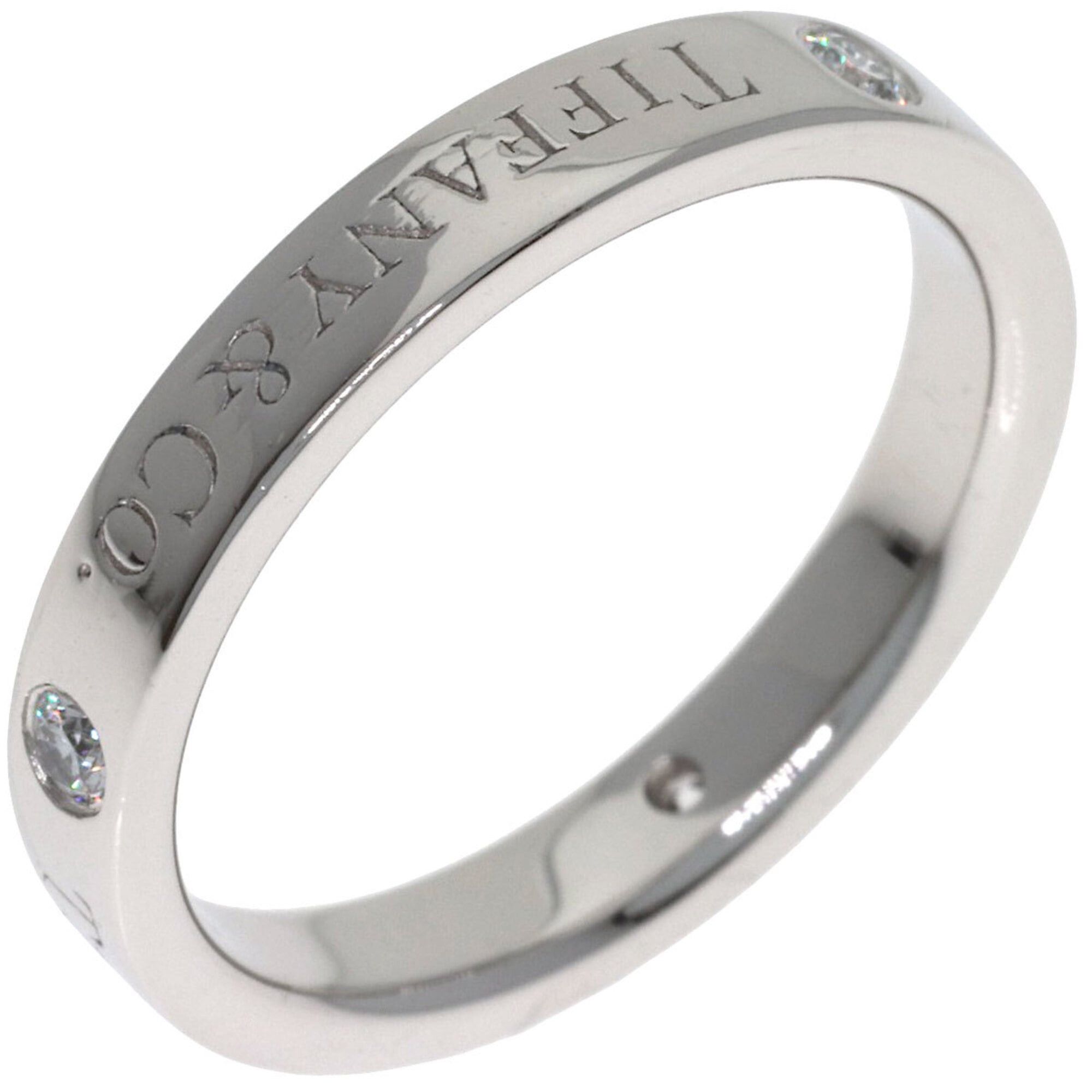 Tiffany & Co. Tiffany & Co. Flat Band Diamond Ring, Platinum PT950, Women's Ring. Size ONE SIZE - 2 Thumbnail