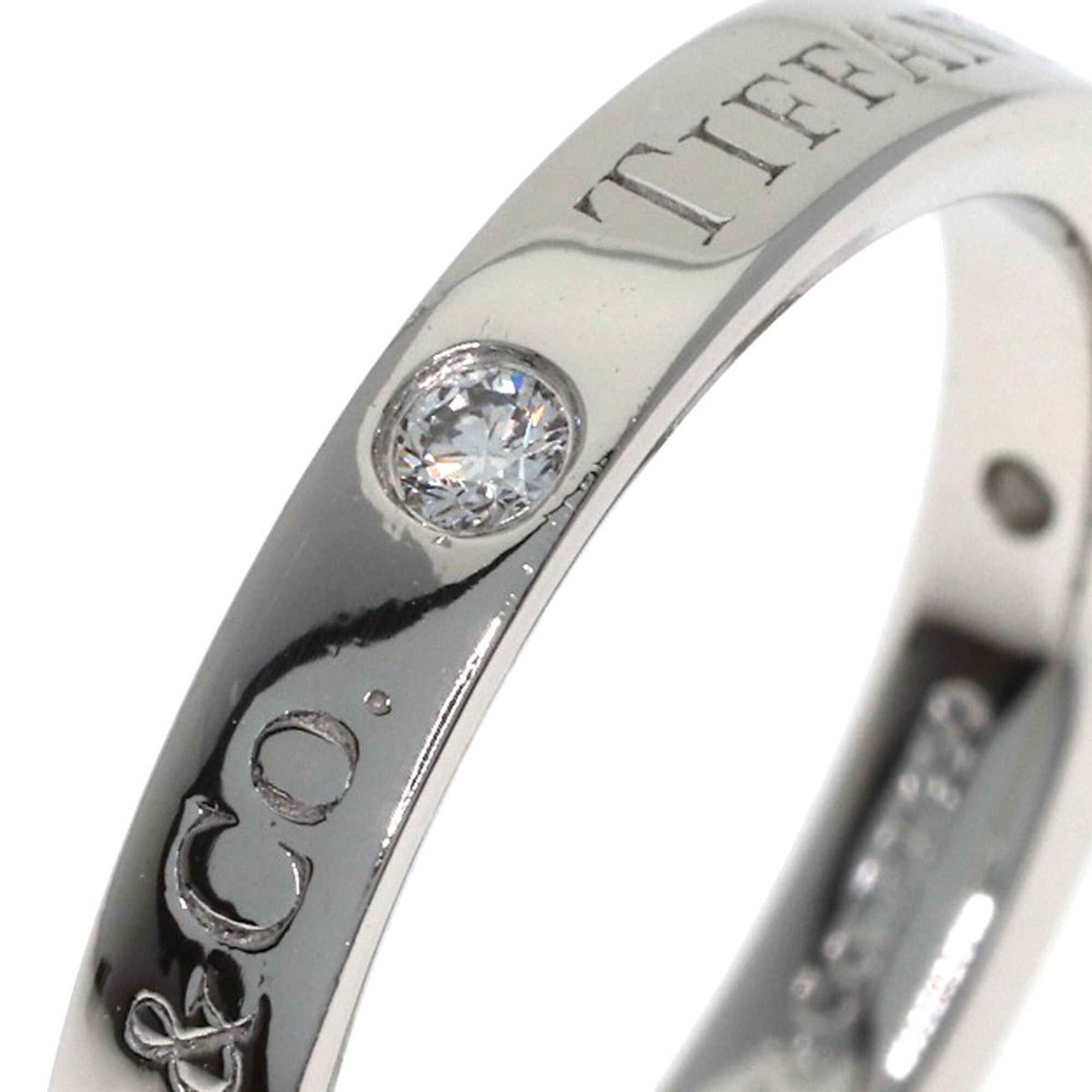Tiffany & Co. Tiffany & Co. Flat Band Diamond Ring, Platinum PT950, Women's Ring. Size ONE SIZE - 6 Thumbnail