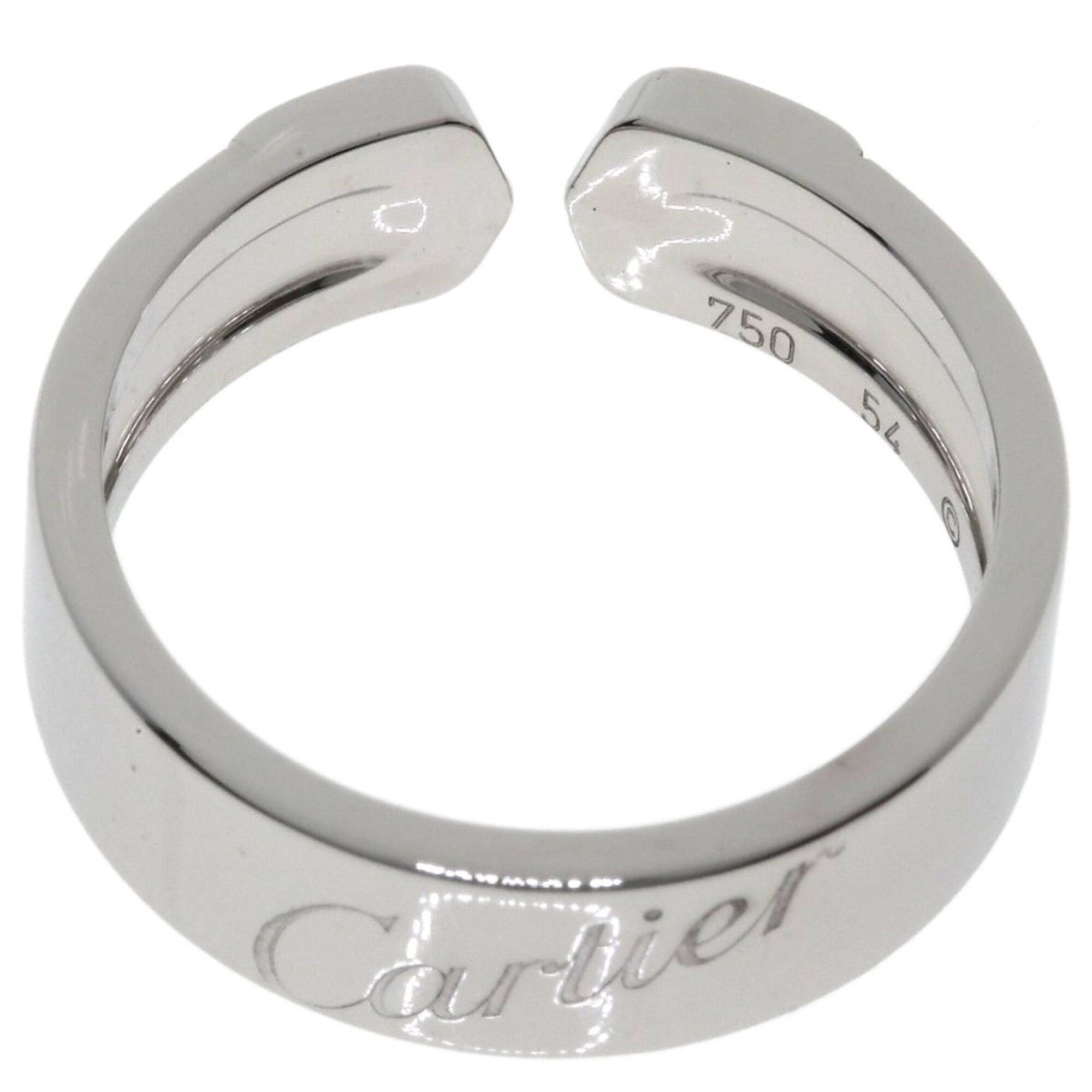 Cartier Cartier C2 Ring, 2007 Christmas Limited Edition, #54, 18K White Gold, Women's CARTIER Size ONE SIZE - 4 Thumbnail