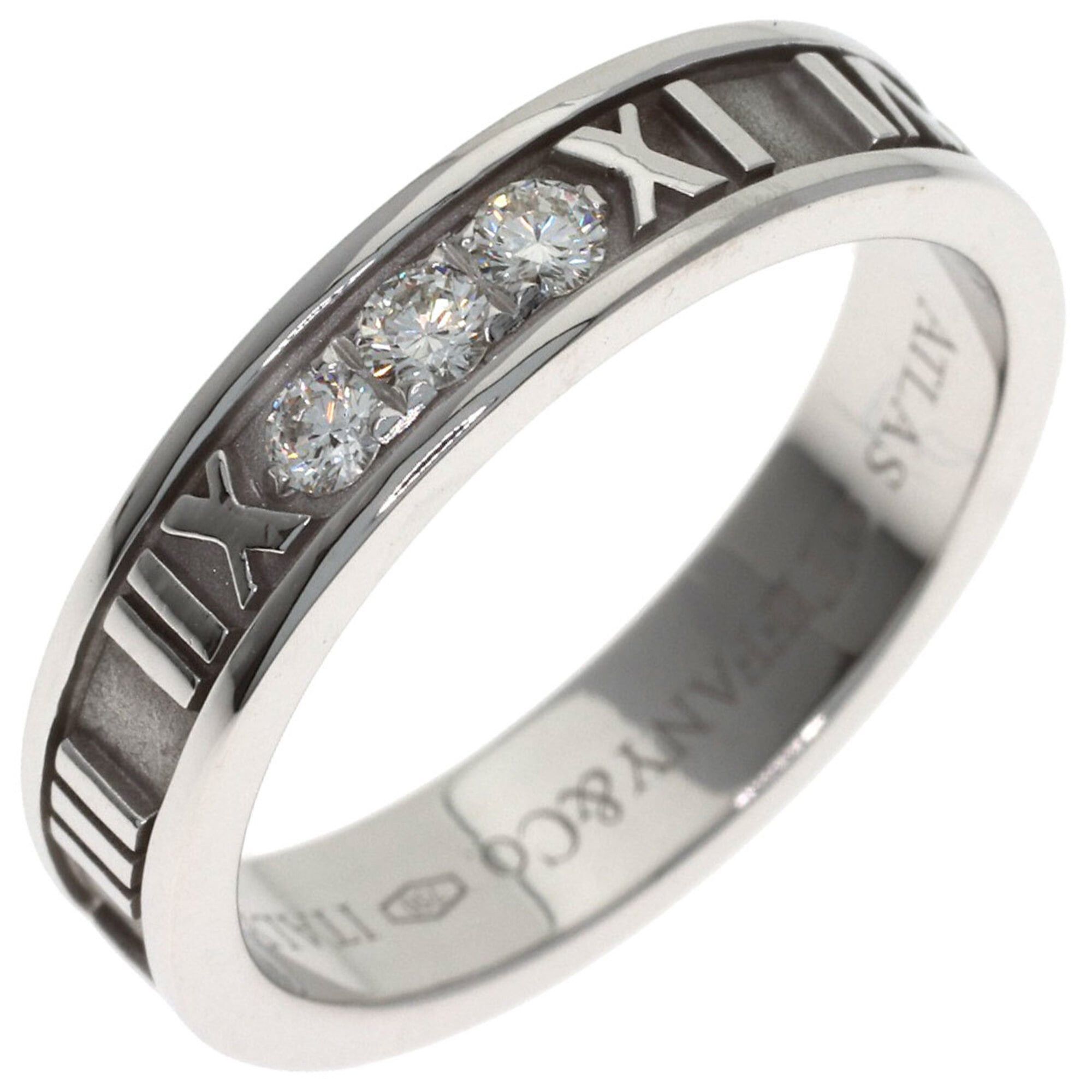 Tiffany & Co. Tiffany & Co. Atlas Narrow Diamond Ring, 18K White Gold, Women's. Size ONE SIZE - 2 Thumbnail