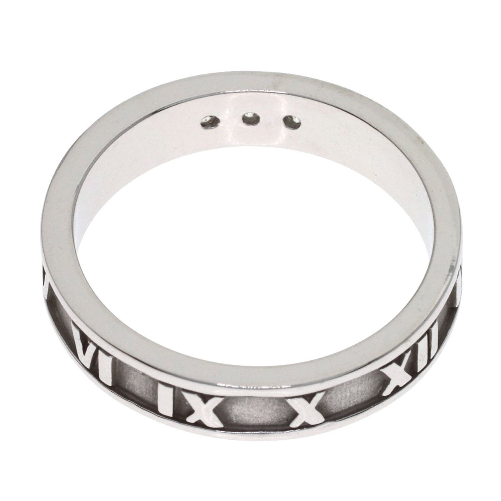 Tiffany & Co. Tiffany & Co. Atlas Narrow Diamond Ring, 18K White Gold, Women's. Size ONE SIZE - 4 Thumbnail