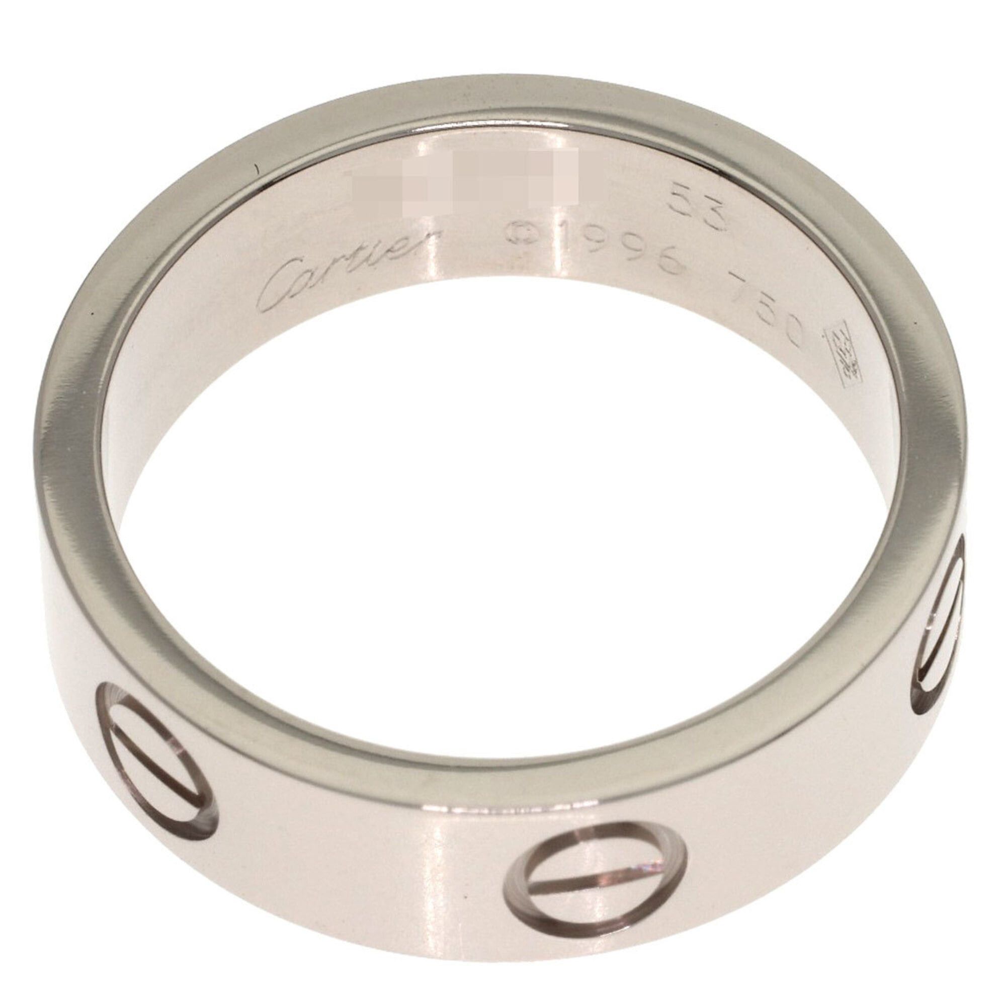 Cartier Cartier Love Ring #53, 18K White Gold, Women's Ring, CARTIER Size ONE SIZE - 4 Thumbnail