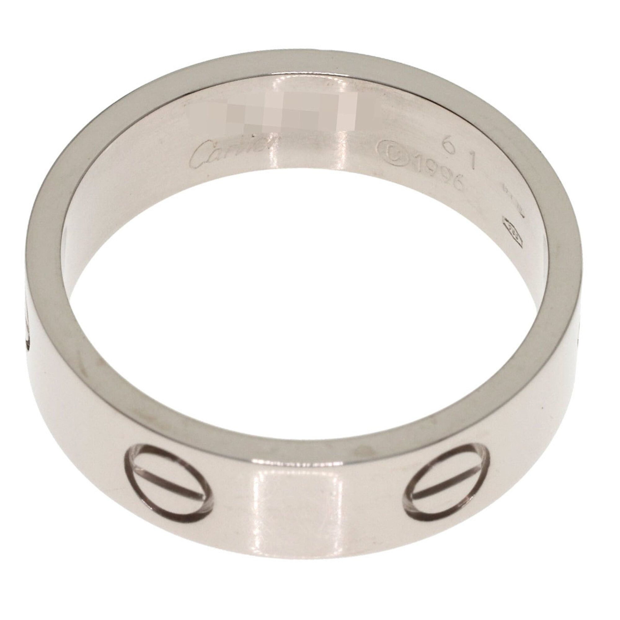 Cartier Cartier Love Ring #61, 18K White Gold, Women's Ring, CARTIER Size ONE SIZE - 4 Thumbnail