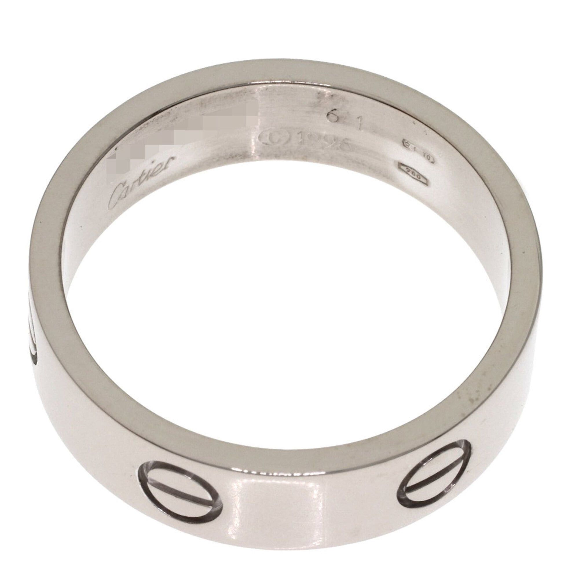 Cartier Cartier Love Ring #61, 18K White Gold, Women's Ring, CARTIER Size ONE SIZE - 4 Thumbnail