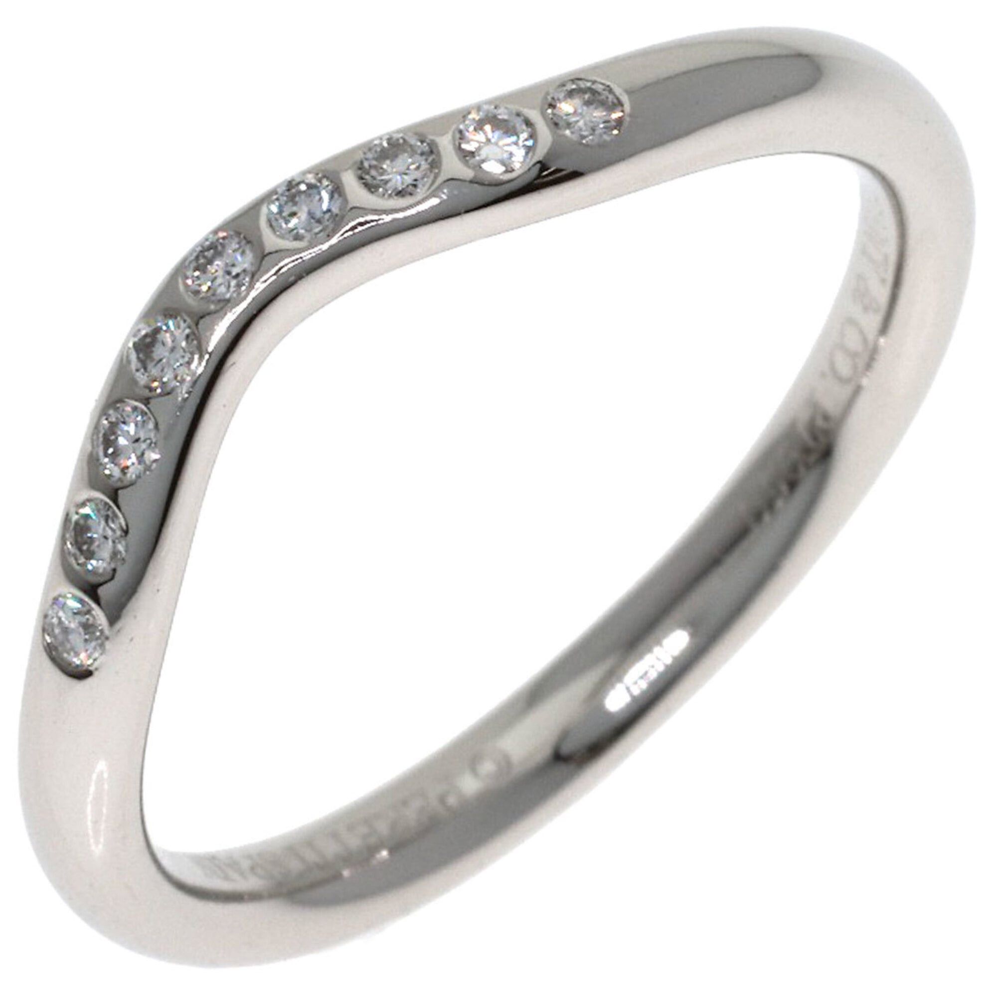 Tiffany & Co. Tiffany & Co. Curved Band Diamond Ring, Platinum PT950, Women's Ring. Size ONE SIZE - 2 Thumbnail