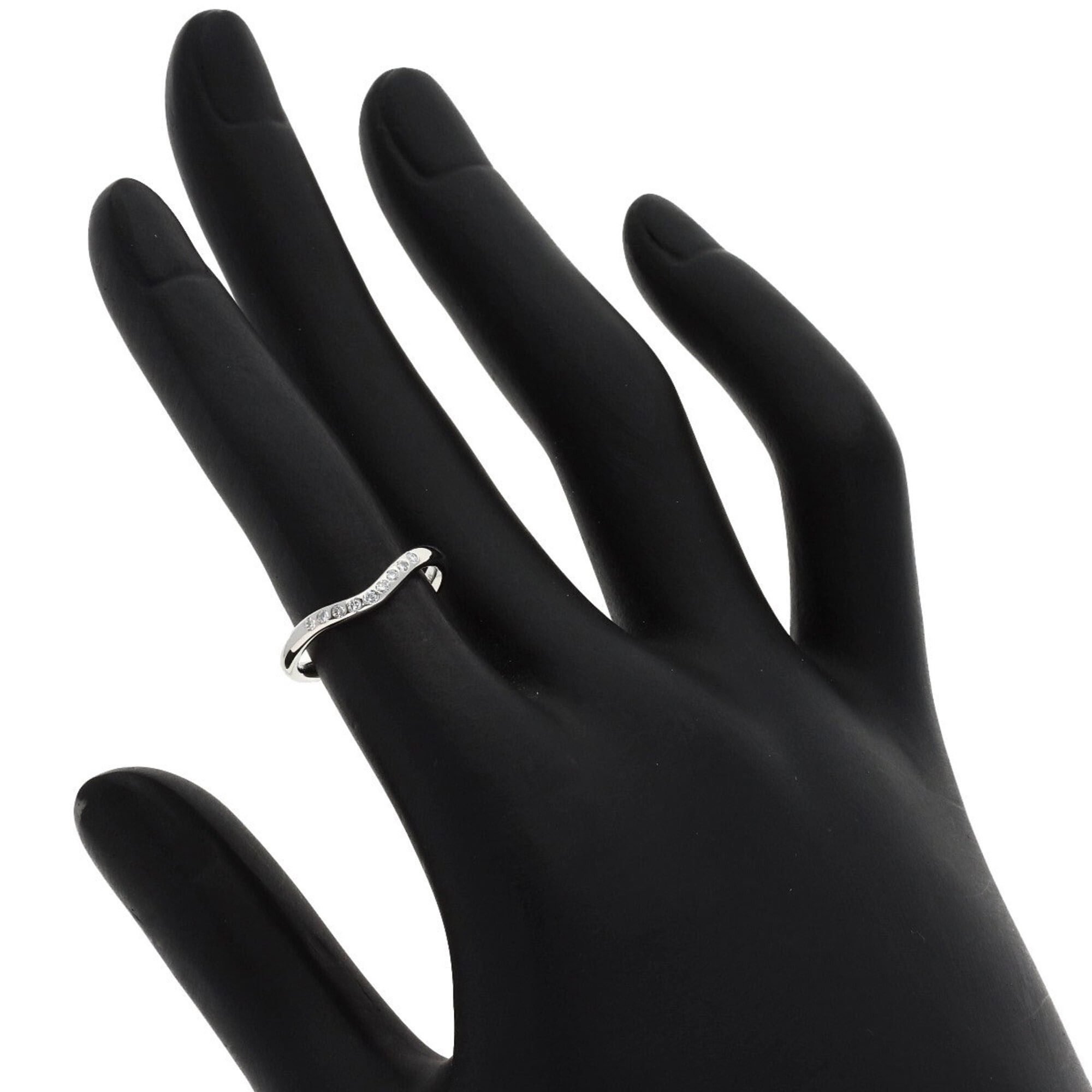 Tiffany & Co. Tiffany & Co. Curved Band Diamond Ring, Platinum PT950, Women's Ring. Size ONE SIZE - 7 Thumbnail