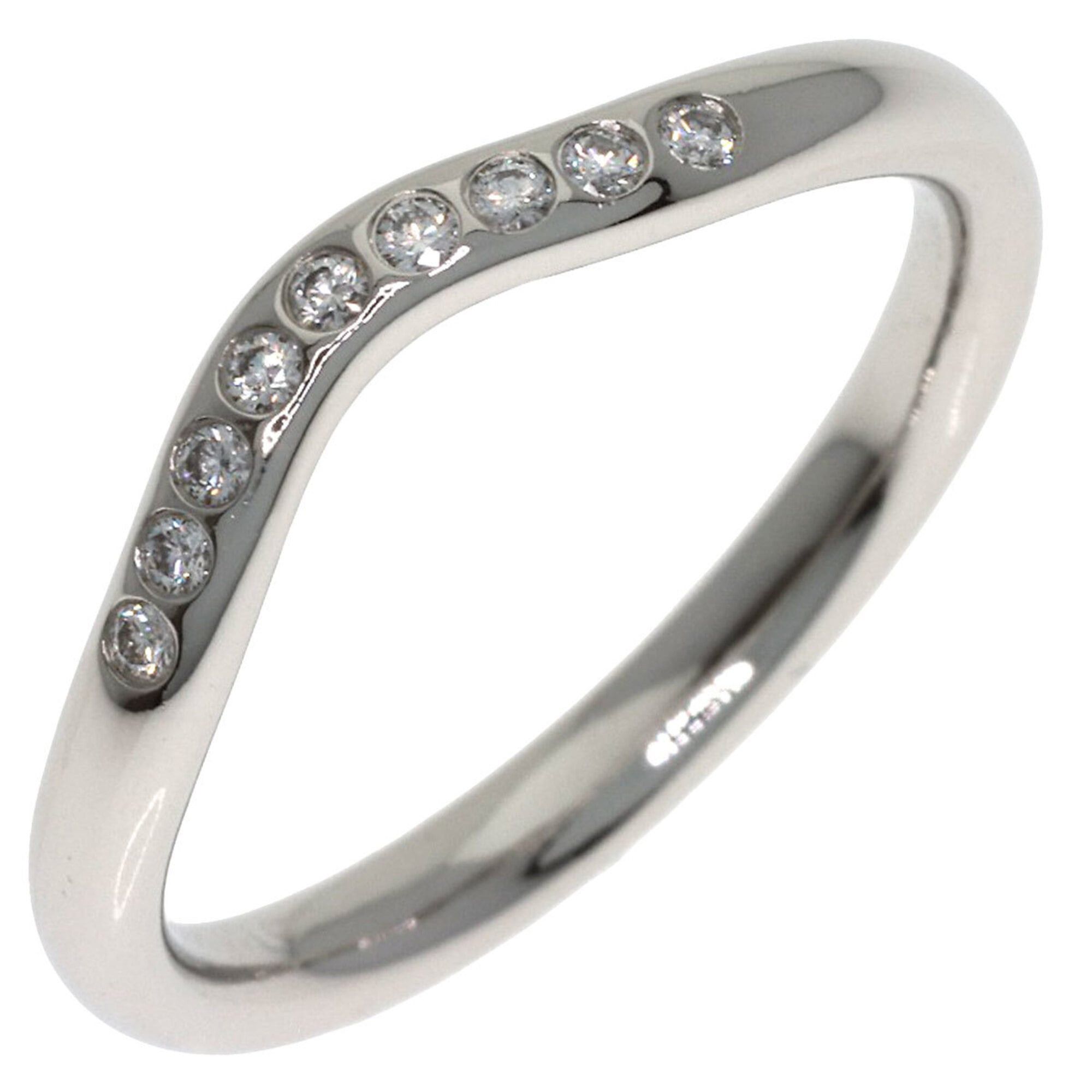 Tiffany & Co. Tiffany & Co. Curved Band Diamond Ring, Platinum PT950, Women's Ring. Size ONE SIZE - 2 Thumbnail