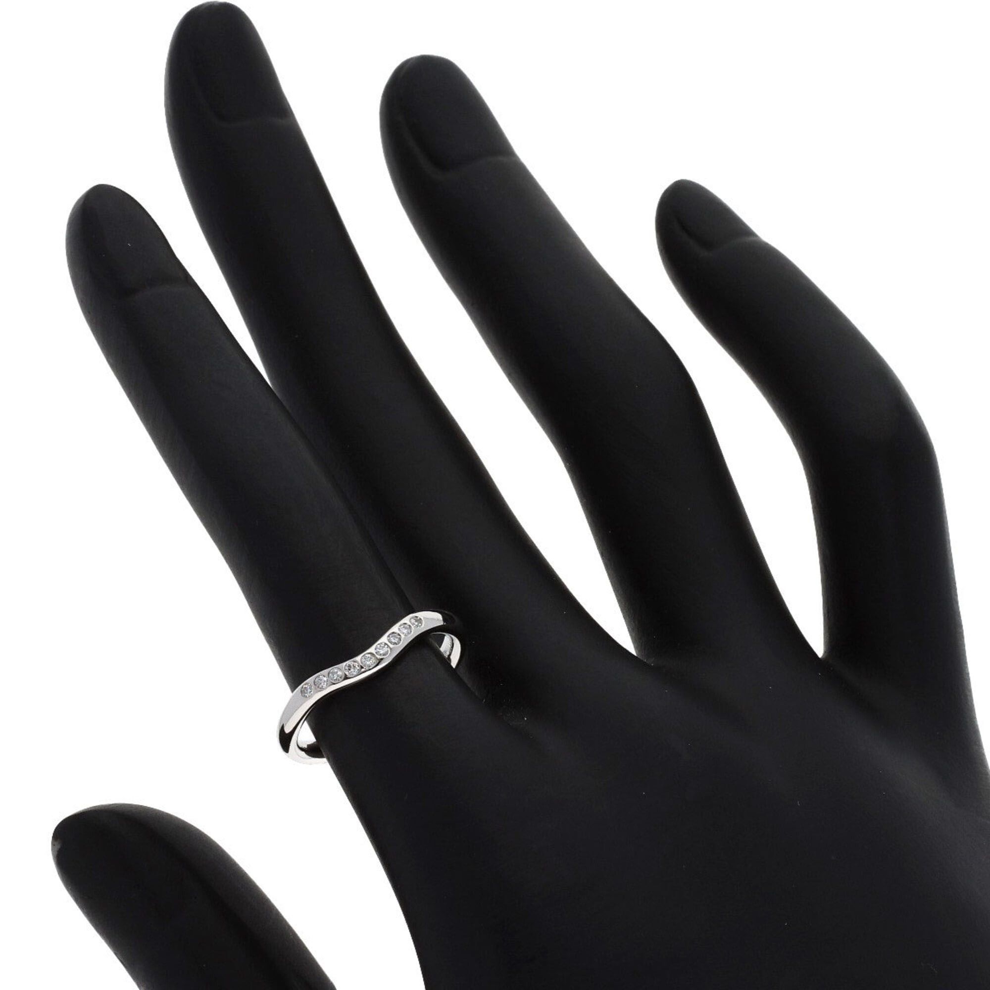 Tiffany & Co. Tiffany & Co. Curved Band Diamond Ring, Platinum PT950, Women's Ring. Size ONE SIZE - 6 Thumbnail