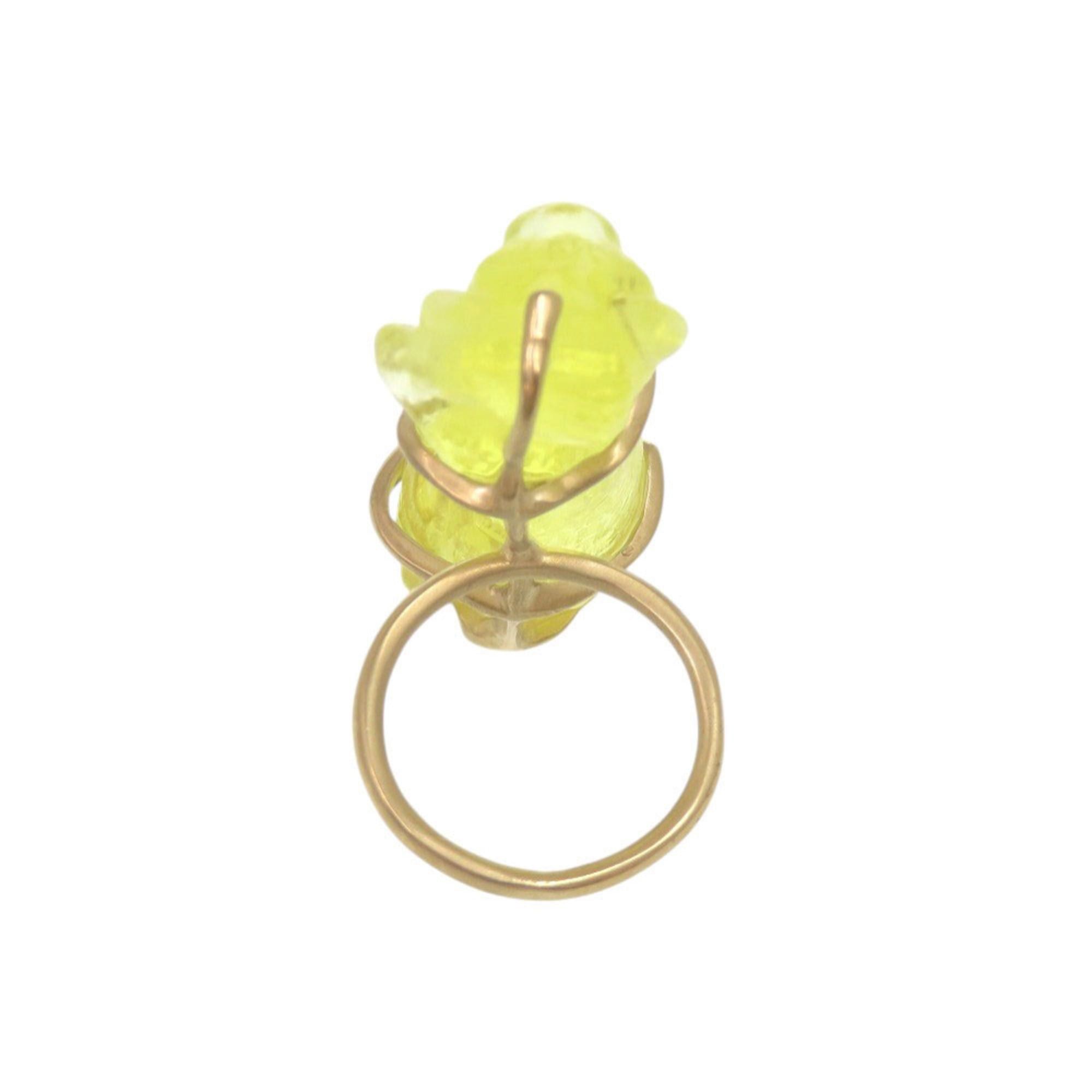 Dior Christian Dior Excellent condition Dior monkey ring, size M, metal and plastic, yellow. (0160Dior) Size ONE SIZE - 3 Thumbnail
