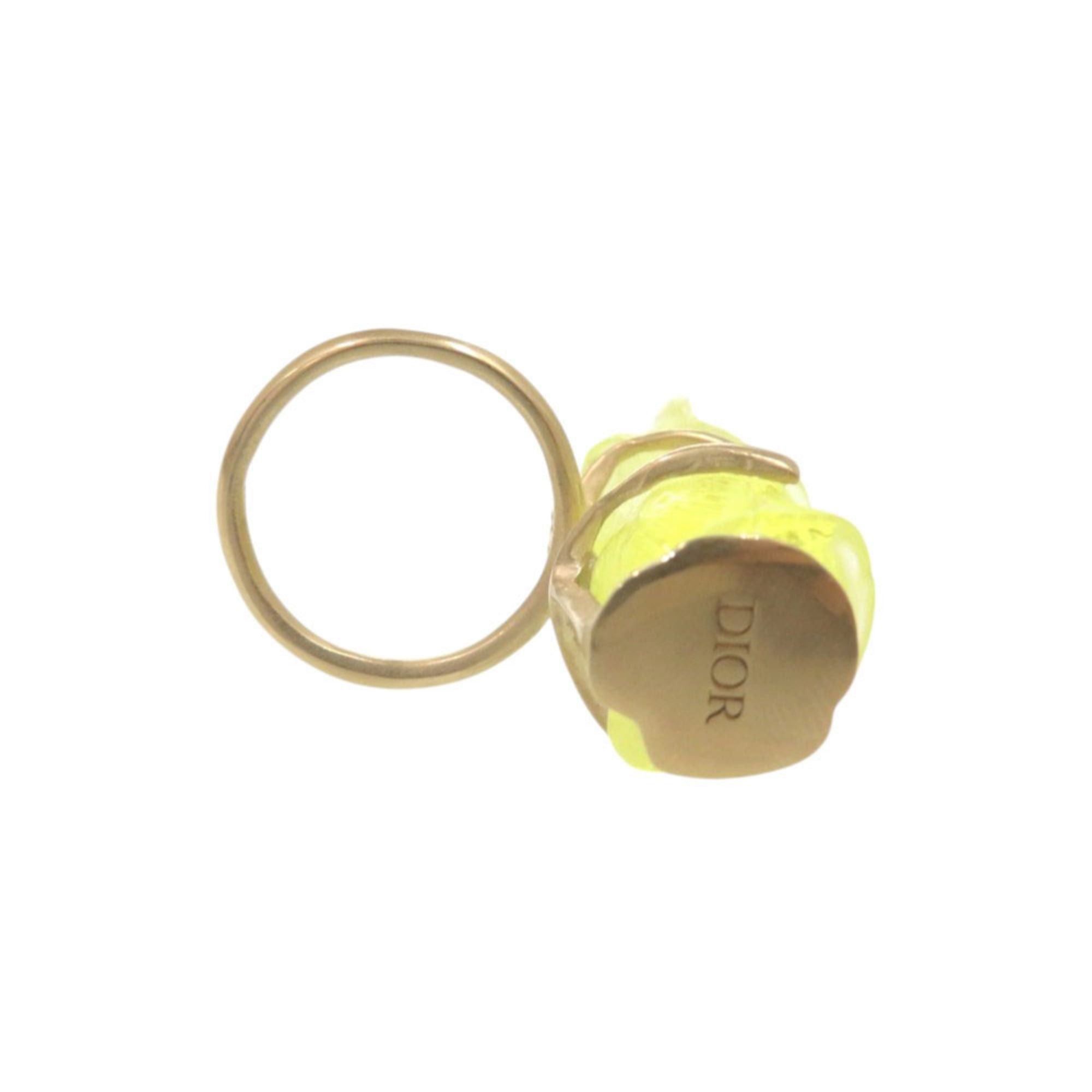 Dior Christian Dior Excellent condition Dior monkey ring, size M, metal and plastic, yellow. (0160Dior) Size ONE SIZE - 7 Thumbnail