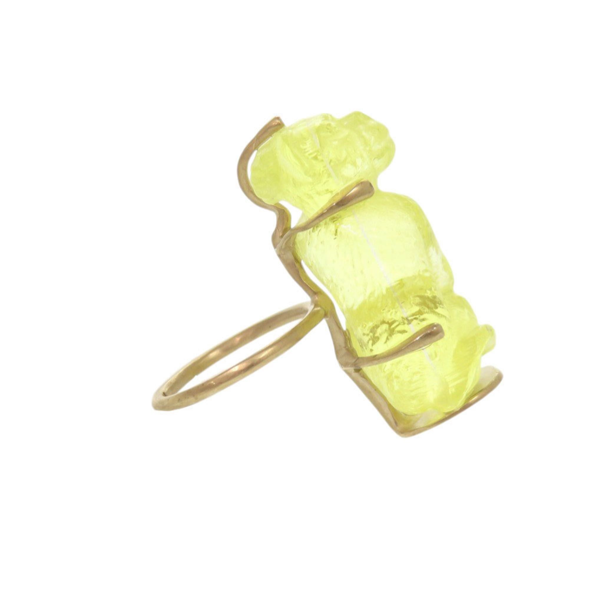 Dior Christian Dior Excellent condition Dior monkey ring, size M, metal and plastic, yellow. (0160Dior) Size ONE SIZE - 4 Thumbnail