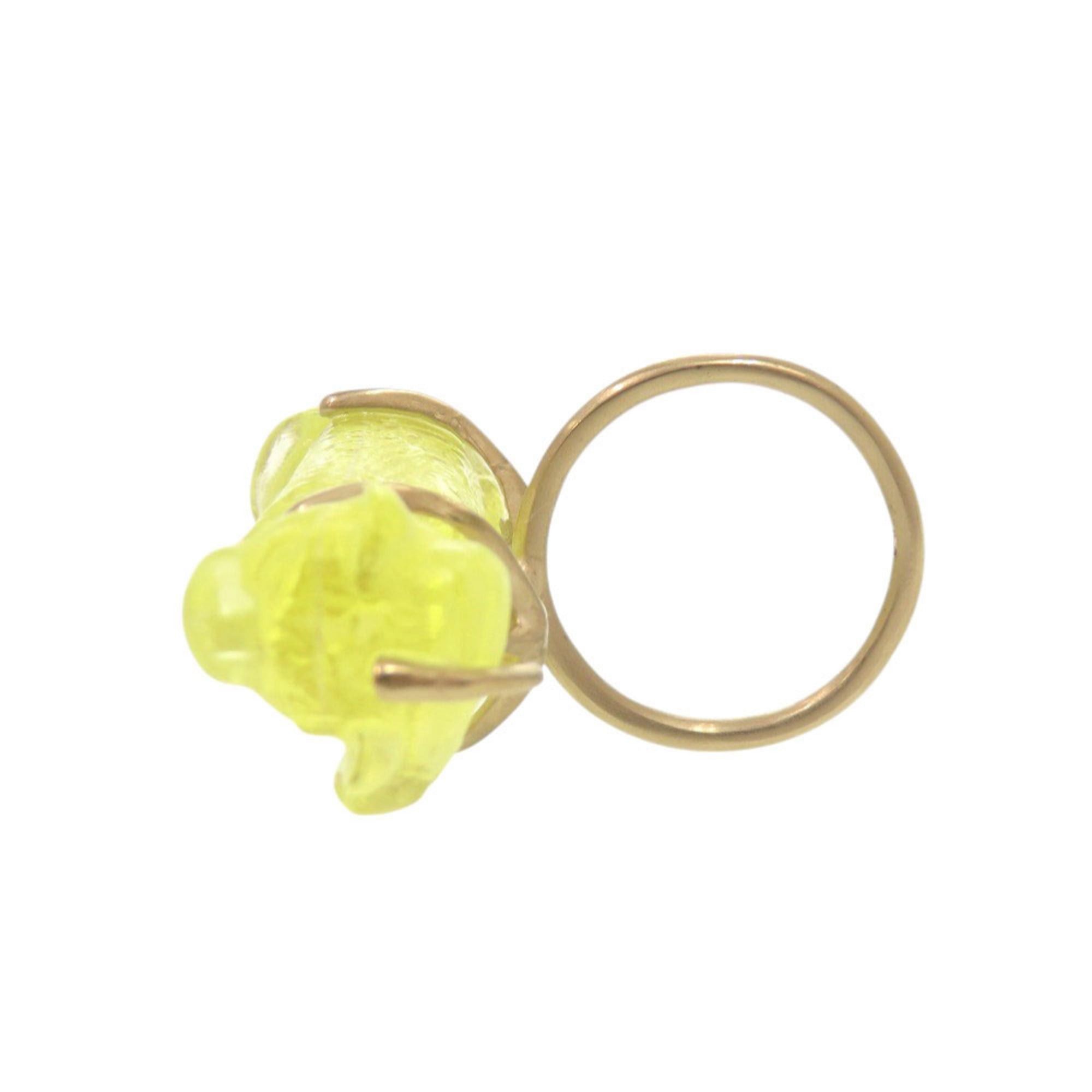 Dior Christian Dior Excellent condition Dior monkey ring, size M, metal and plastic, yellow. (0160Dior) Size ONE SIZE - 6 Thumbnail