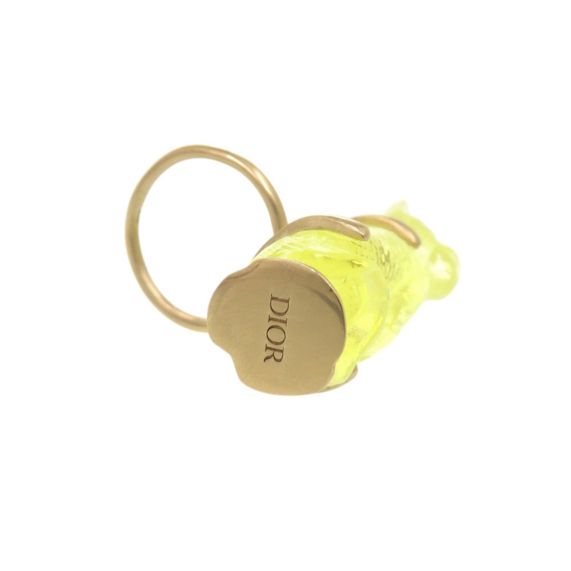 Dior Christian Dior Excellent condition Dior monkey ring, size M, metal and plastic, yellow. (0160Dior) Size ONE SIZE - 8 Thumbnail