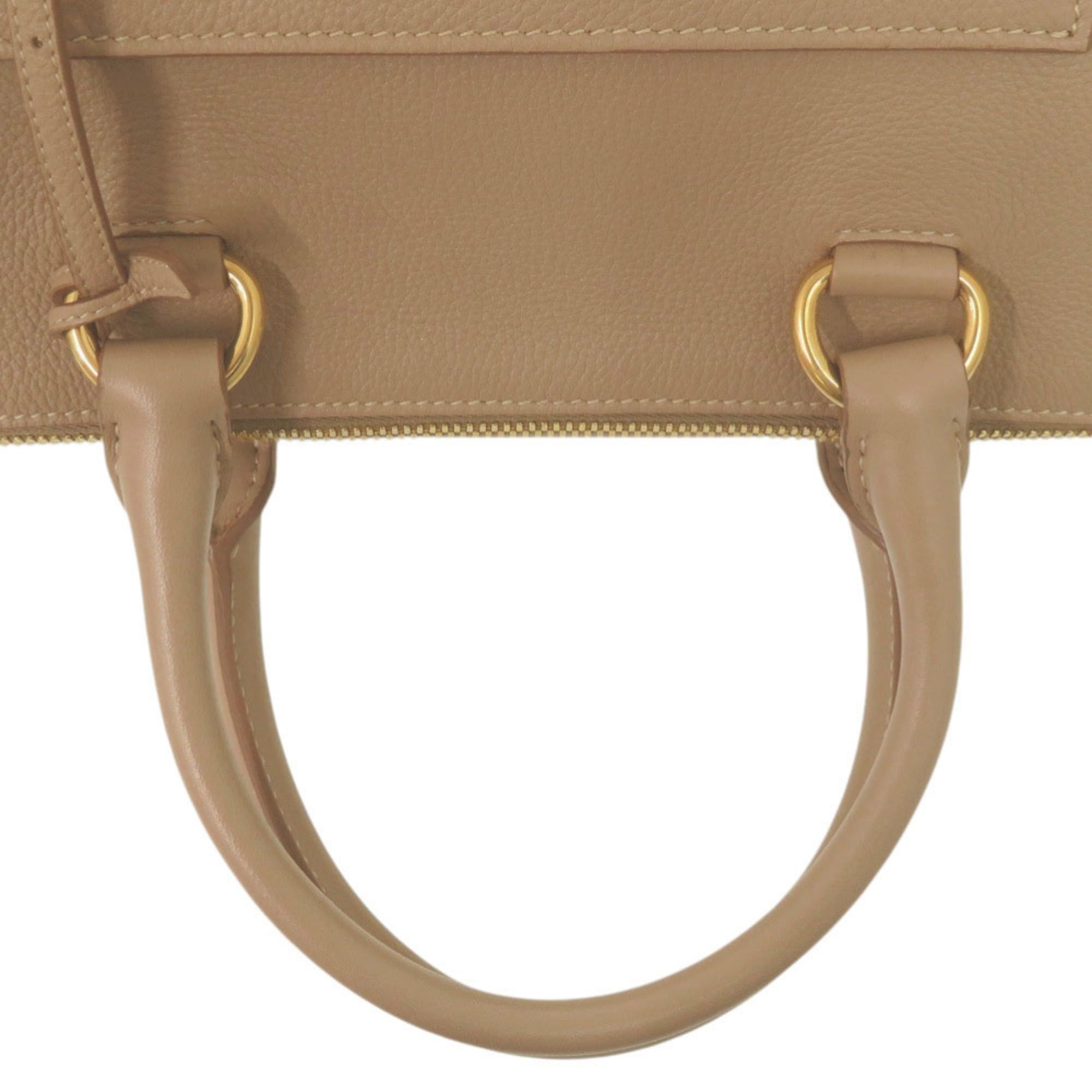 Prada Excellent condition Prada 2-way handbag 1BA063 gold hardware leather cameo CAMMEO beige shoulder bag 0518PRADA Size ONE SIZE - 6 Thumbnail