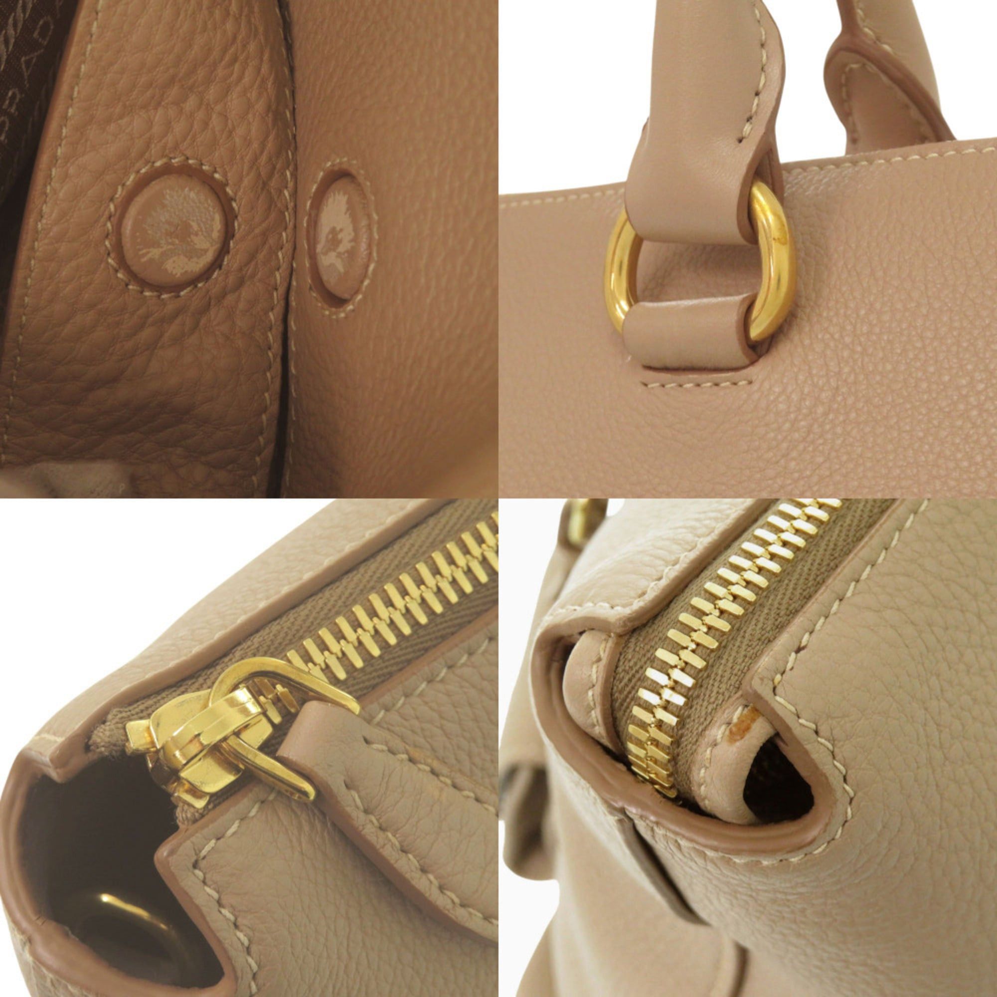 Prada Excellent condition Prada 2-way handbag 1BA063 gold hardware leather cameo CAMMEO beige shoulder bag 0518PRADA Size ONE SIZE - 7 Thumbnail