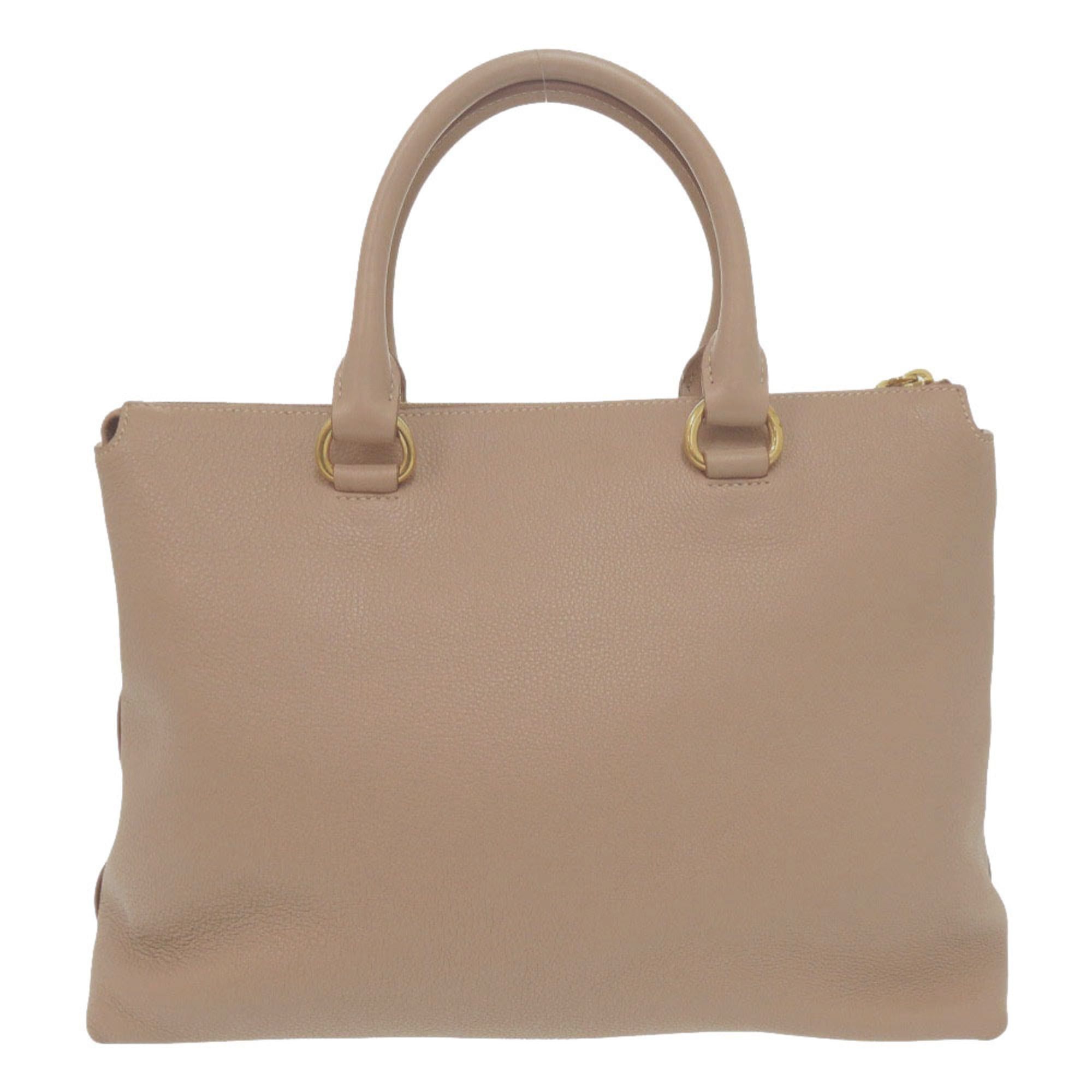 Prada Excellent condition Prada 2-way handbag 1BA063 gold hardware leather cameo CAMMEO beige shoulder bag 0518PRADA Size ONE SIZE - 2 Thumbnail