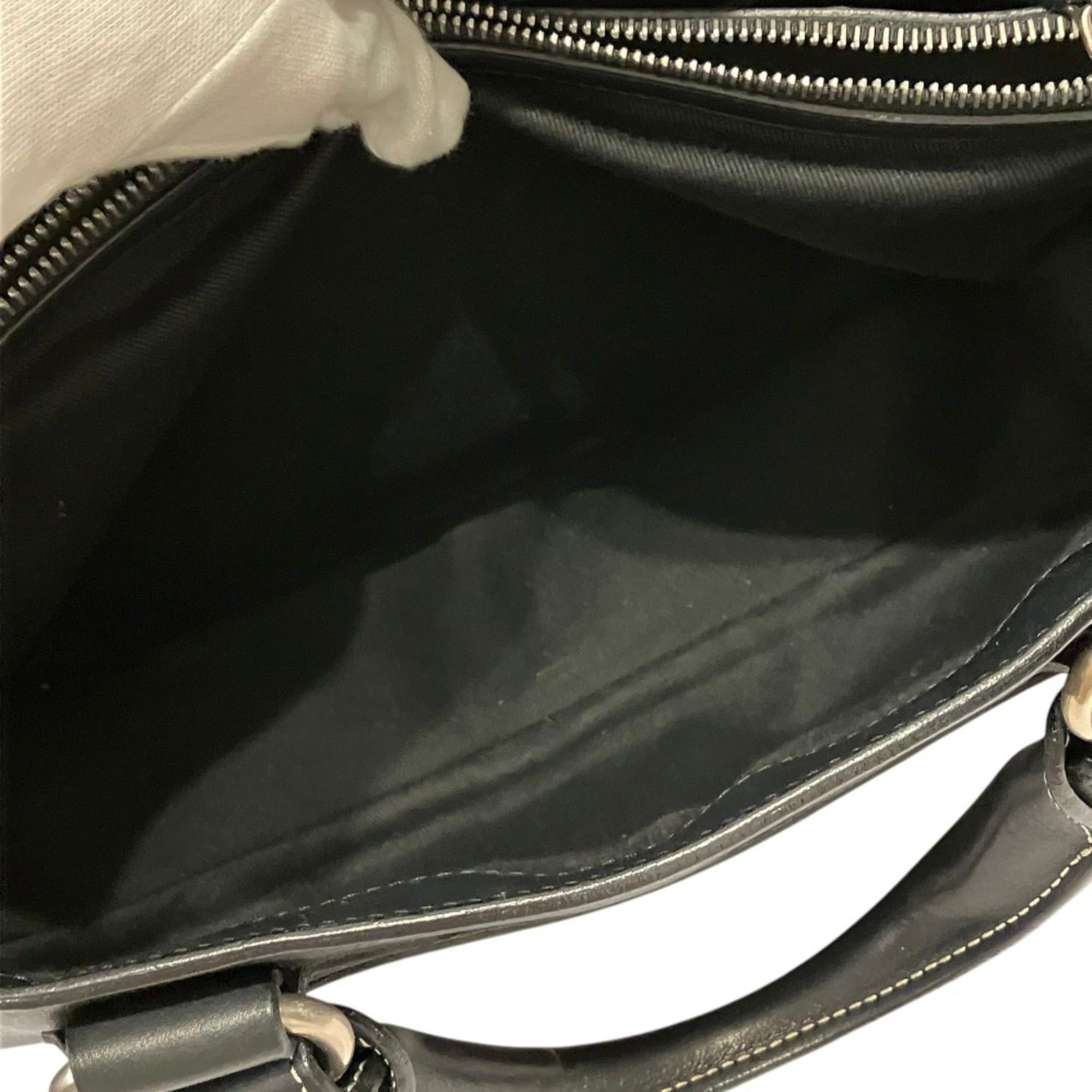 Celine CELINE Boogie Bag Handbag, Black, Women's Size ONE SIZE - 8 Thumbnail