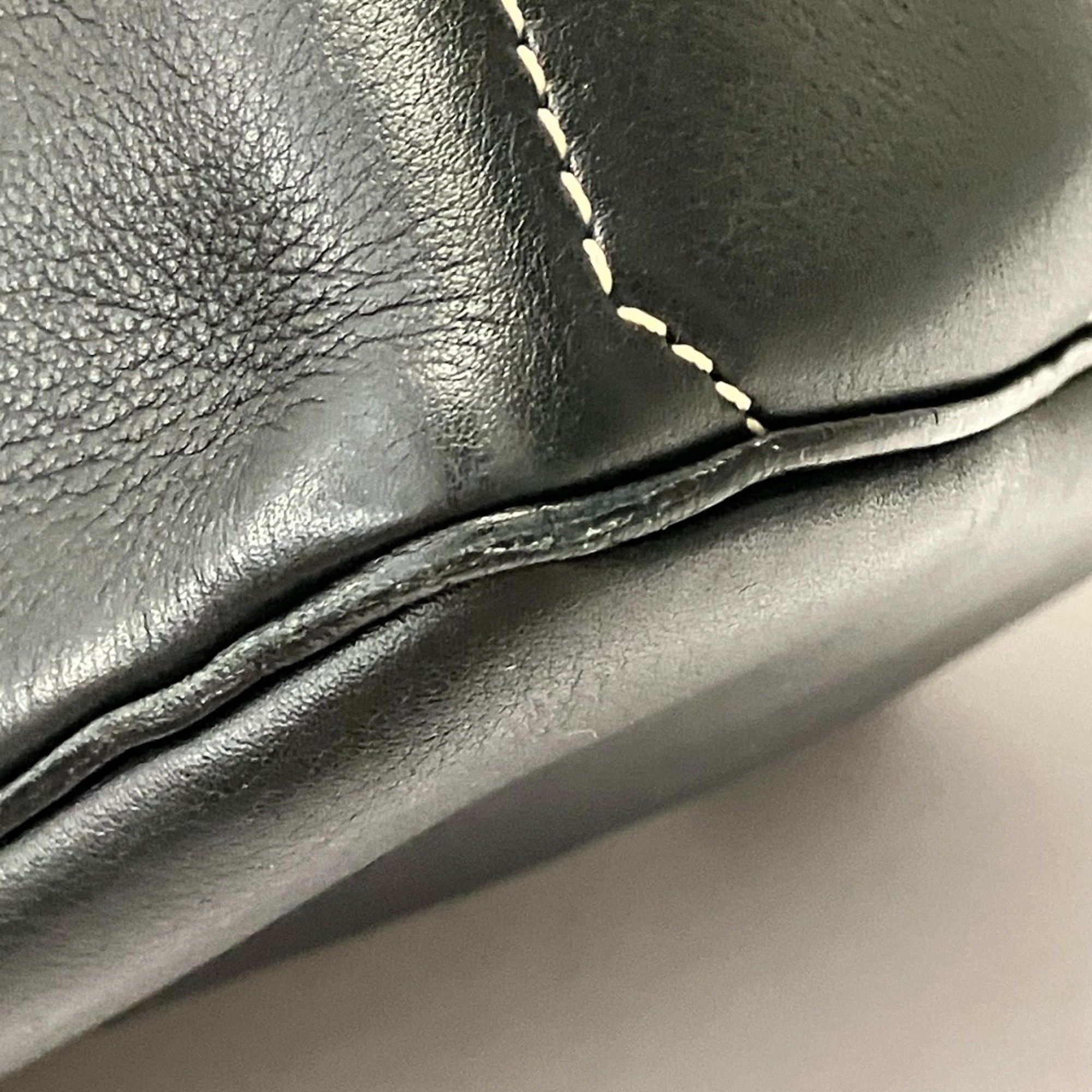 Celine CELINE Boogie Bag Handbag, Black, Women's Size ONE SIZE - 16 Thumbnail