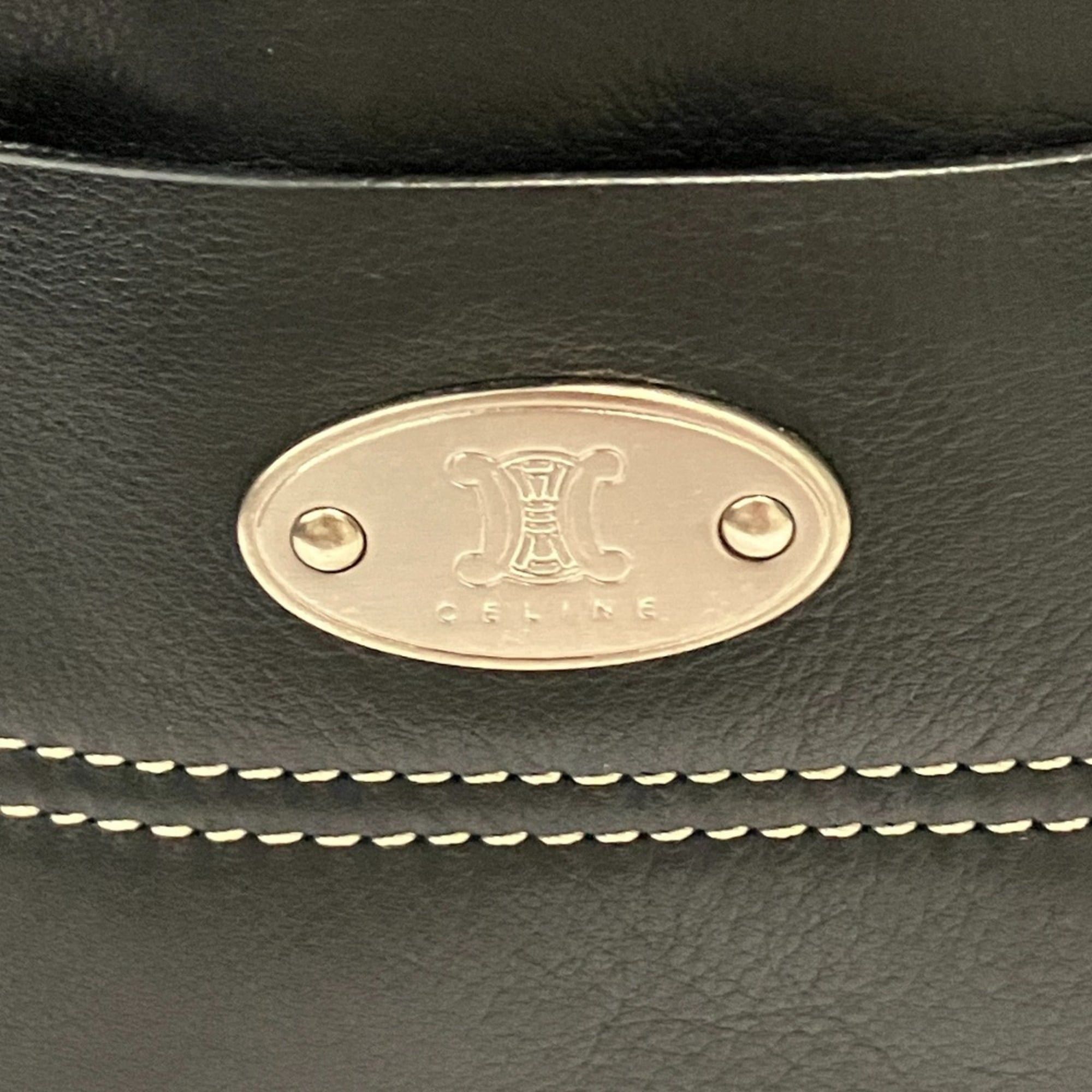 Celine CELINE Boogie Bag Handbag, Black, Women's Size ONE SIZE - 9 Thumbnail