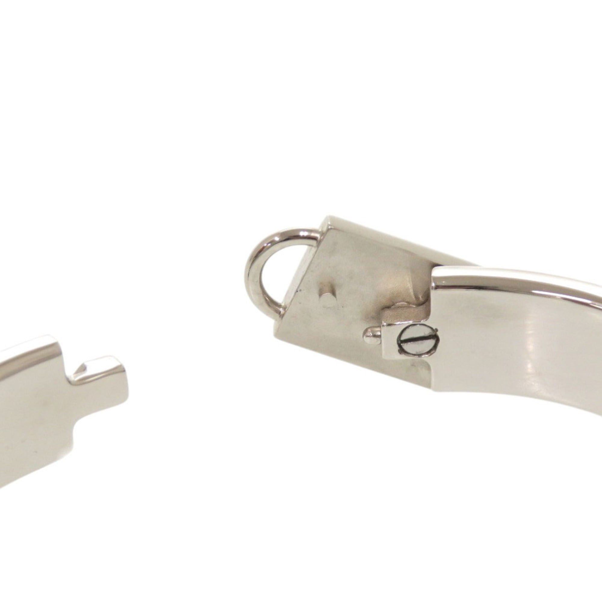 Hermes Excellent condition Hermes metal light blue silver bangle 1691HERMES Size ONE SIZE - 8 Thumbnail