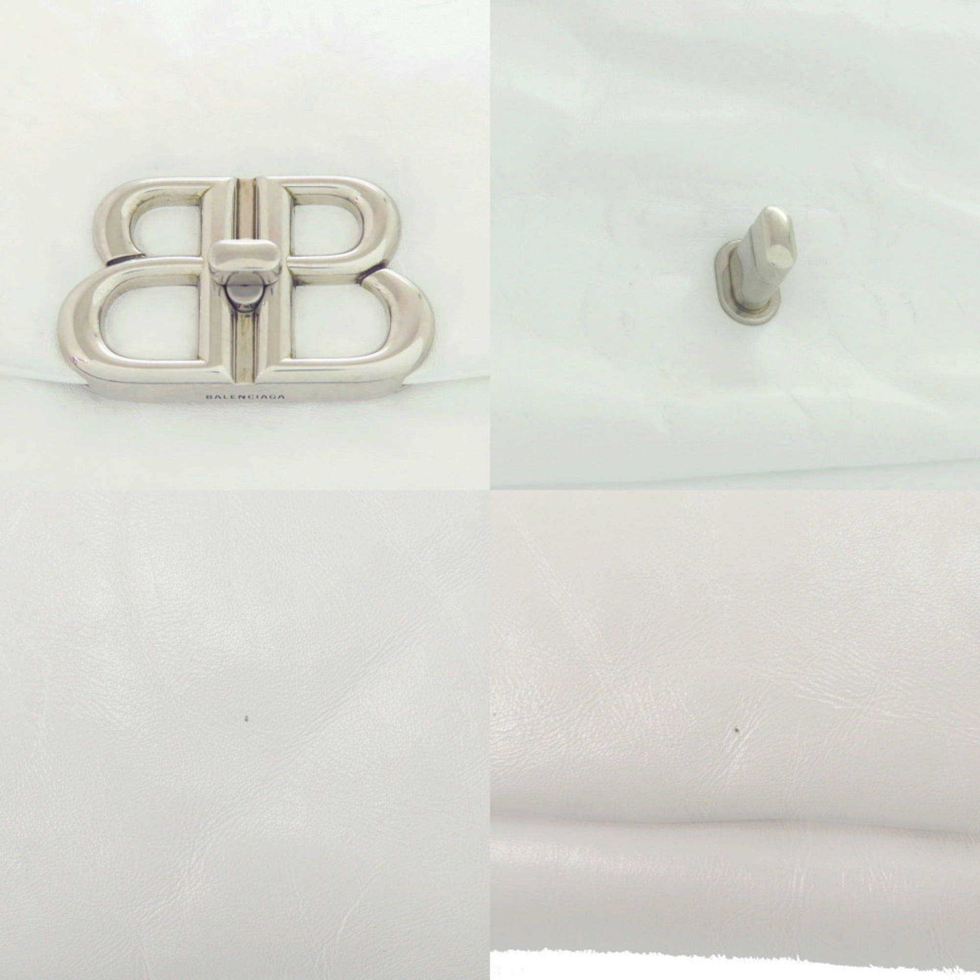 Balenciaga Excellent condition Balenciaga Monaco sling bag, BB logo, 787896, silver hardware, calf leather, white, handbag, one-shoulder 1386BALENCIAGA Size ONE SIZE - 8 Thumbnail