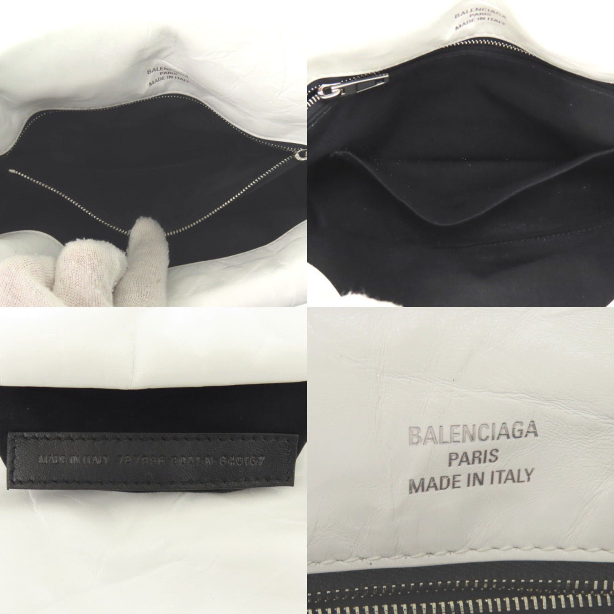 Balenciaga Excellent condition Balenciaga Monaco sling bag, BB logo, 787896, silver hardware, calf leather, white, handbag, one-shoulder 1386BALENCIAGA Size ONE SIZE - 6 Thumbnail