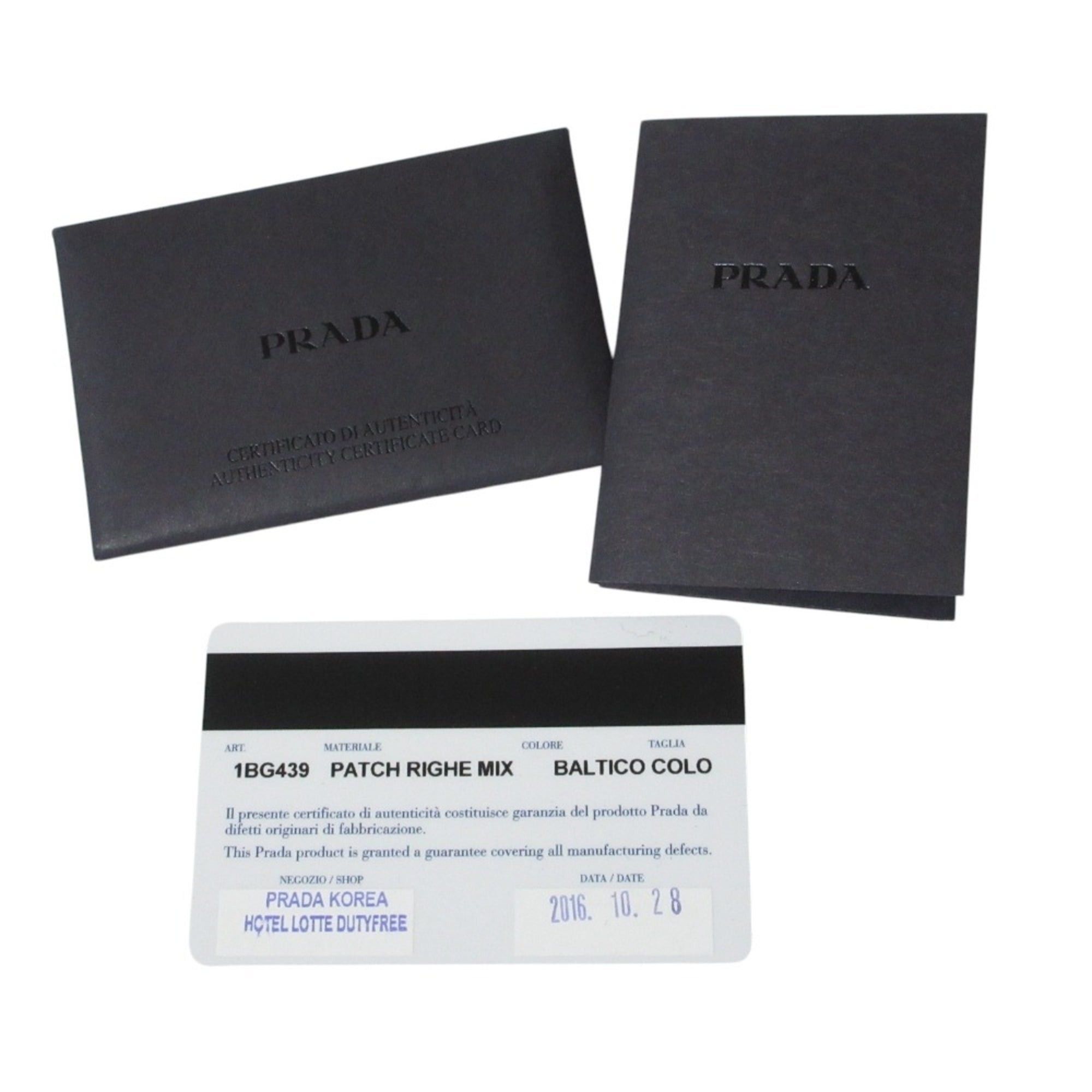 Prada PRADA Patchwork Canapa Mini 2-Way Handbag/Shoulder Bag 1BG439 Black/Navy Women's Size ONE SIZE - 18 Thumbnail