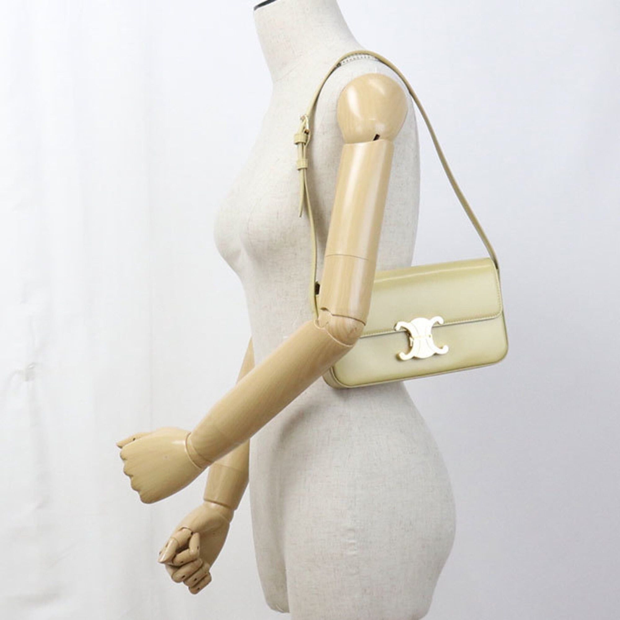 Celine CELINE Triomphe Shoulder Bag for Women, Yellow Size ONE SIZE - 9 Thumbnail