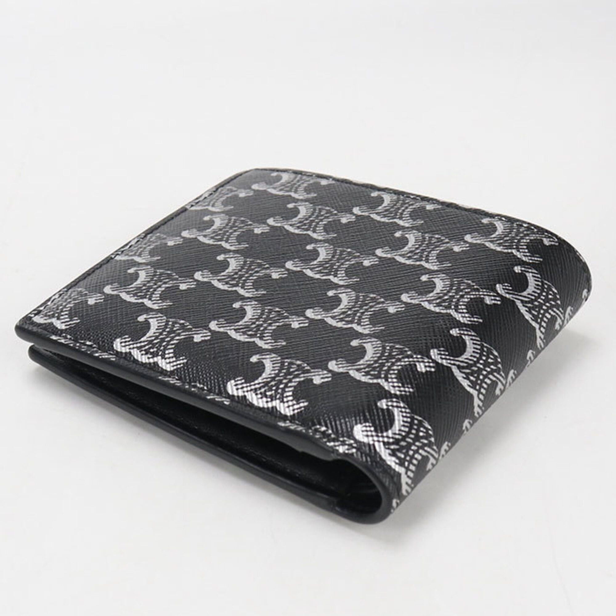 Celine CELINE Bifold Wallet 10C87 Triomphe Canvas Men's Black Size ONE SIZE - 2 Thumbnail
