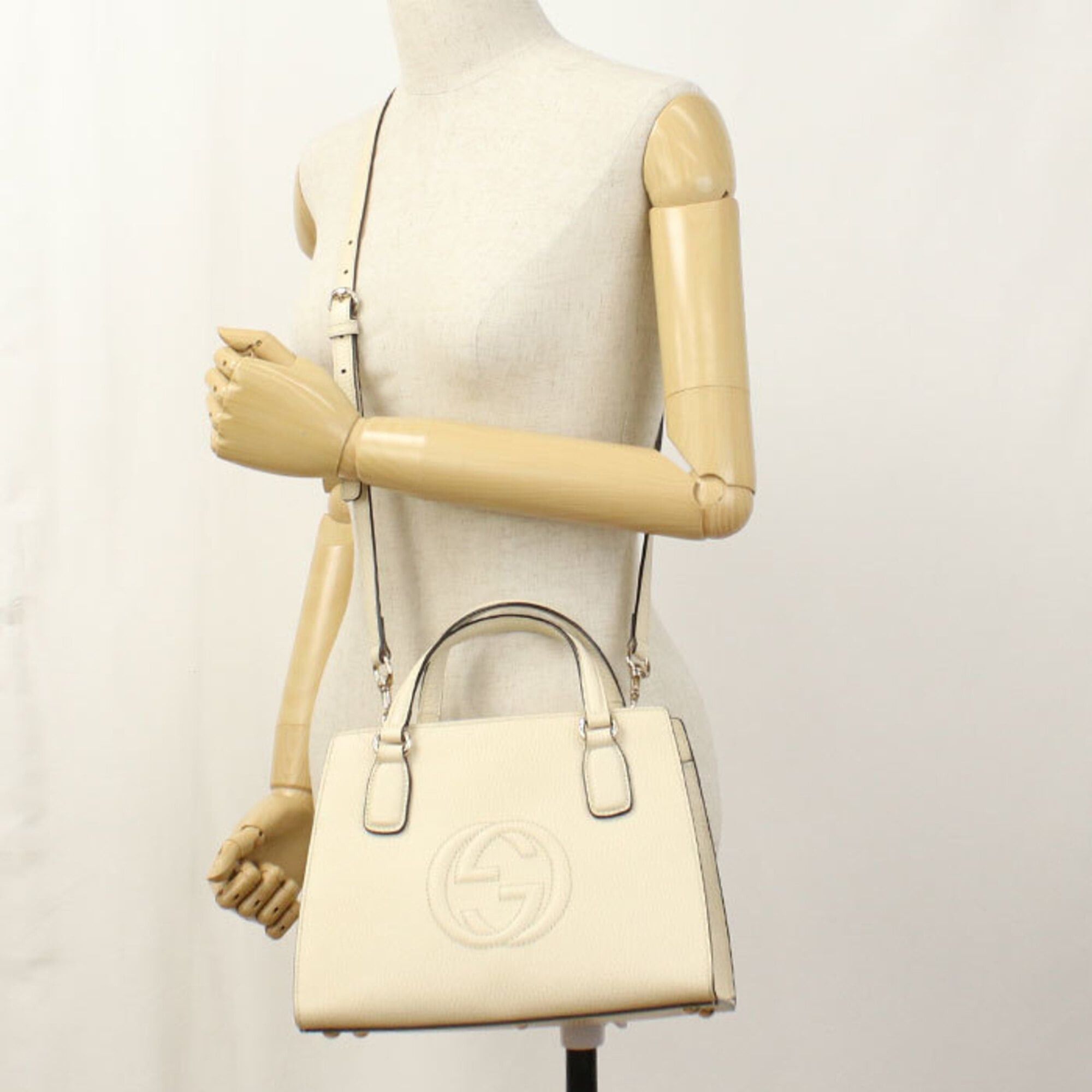 Gucci GUCCI handbag 607722 2-way Soho women's ivory Size ONE SIZE - 8 Thumbnail
