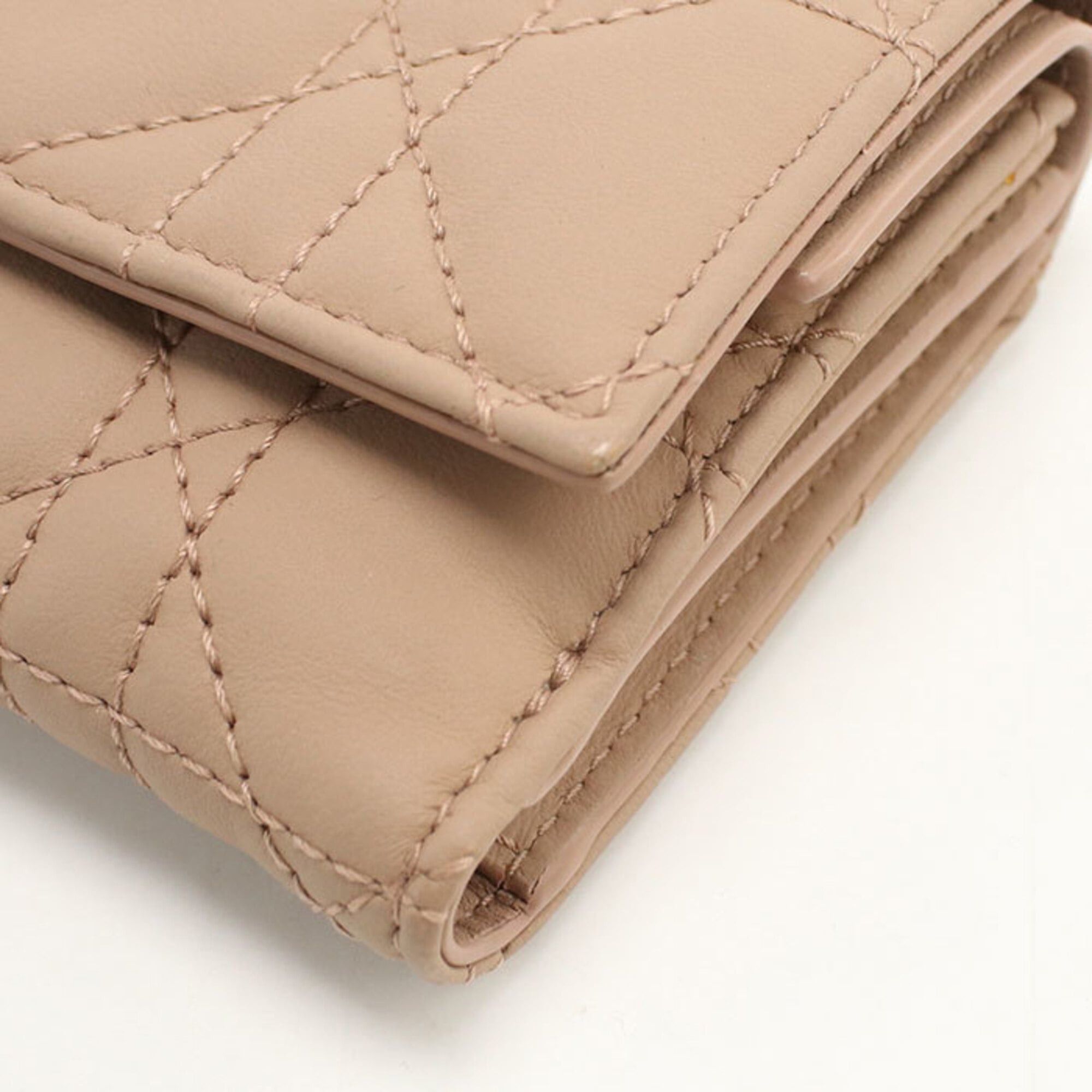 Dior Christian Dior DIOR Dior Tri-fold Wallet S0181ONMJ Lotus Women's Beige Size ONE SIZE - 6 Thumbnail