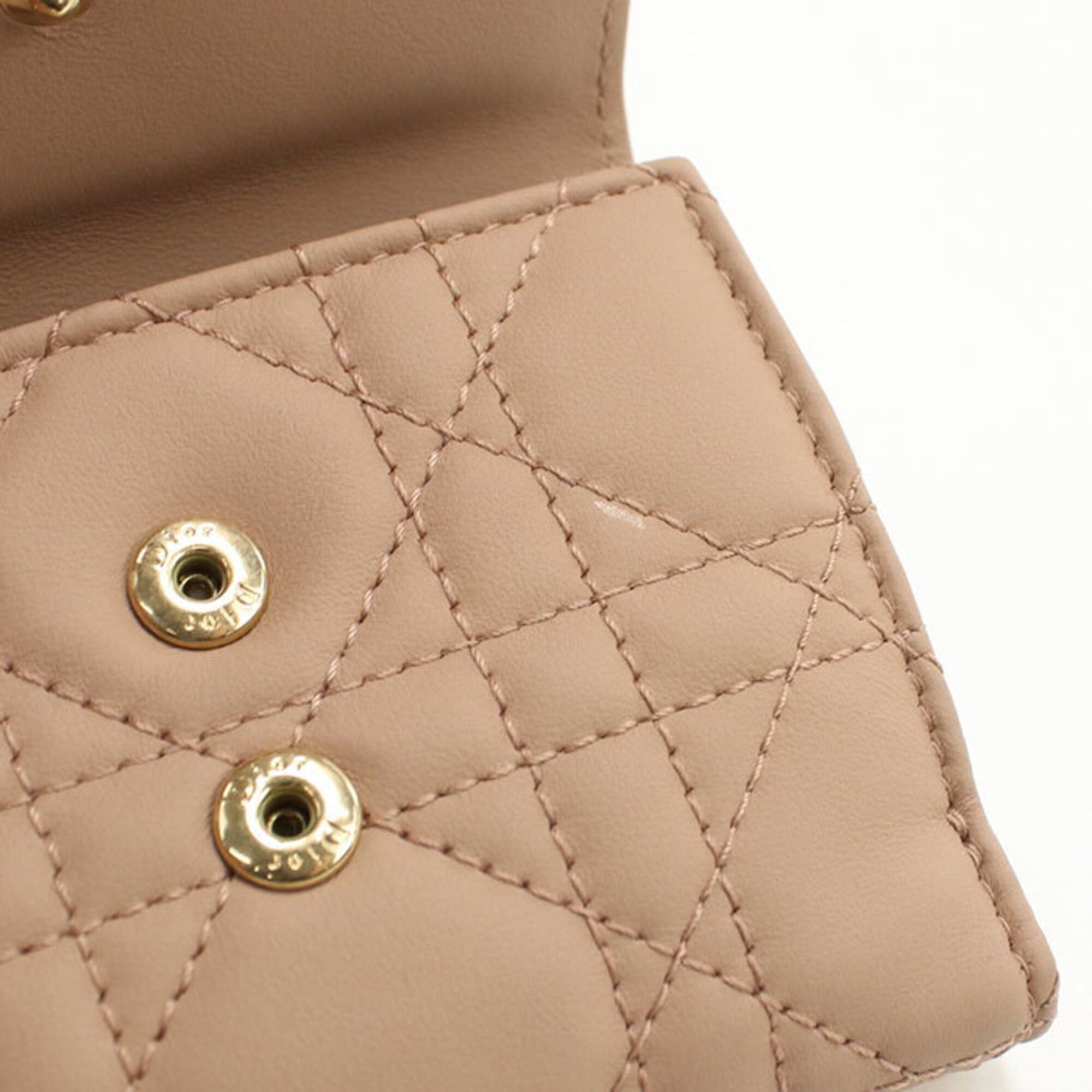 Dior Christian Dior DIOR Dior Tri-fold Wallet S0181ONMJ Lotus Women's Beige Size ONE SIZE - 7 Thumbnail