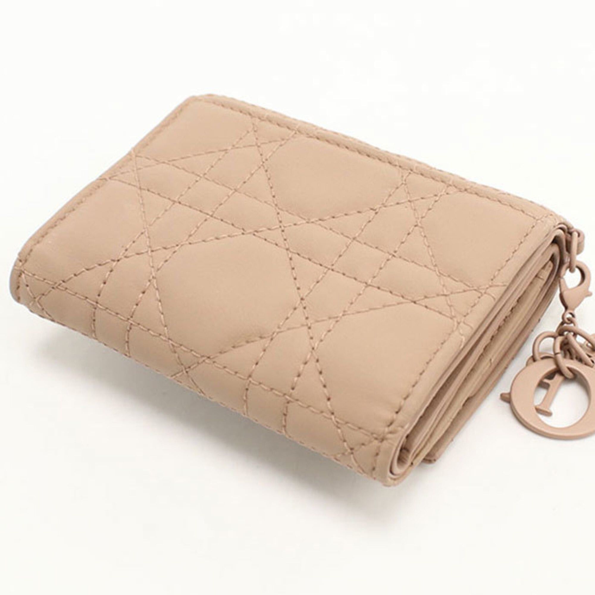Dior Christian Dior DIOR Dior Tri-fold Wallet S0181ONMJ Lotus Women's Beige Size ONE SIZE - 2 Thumbnail