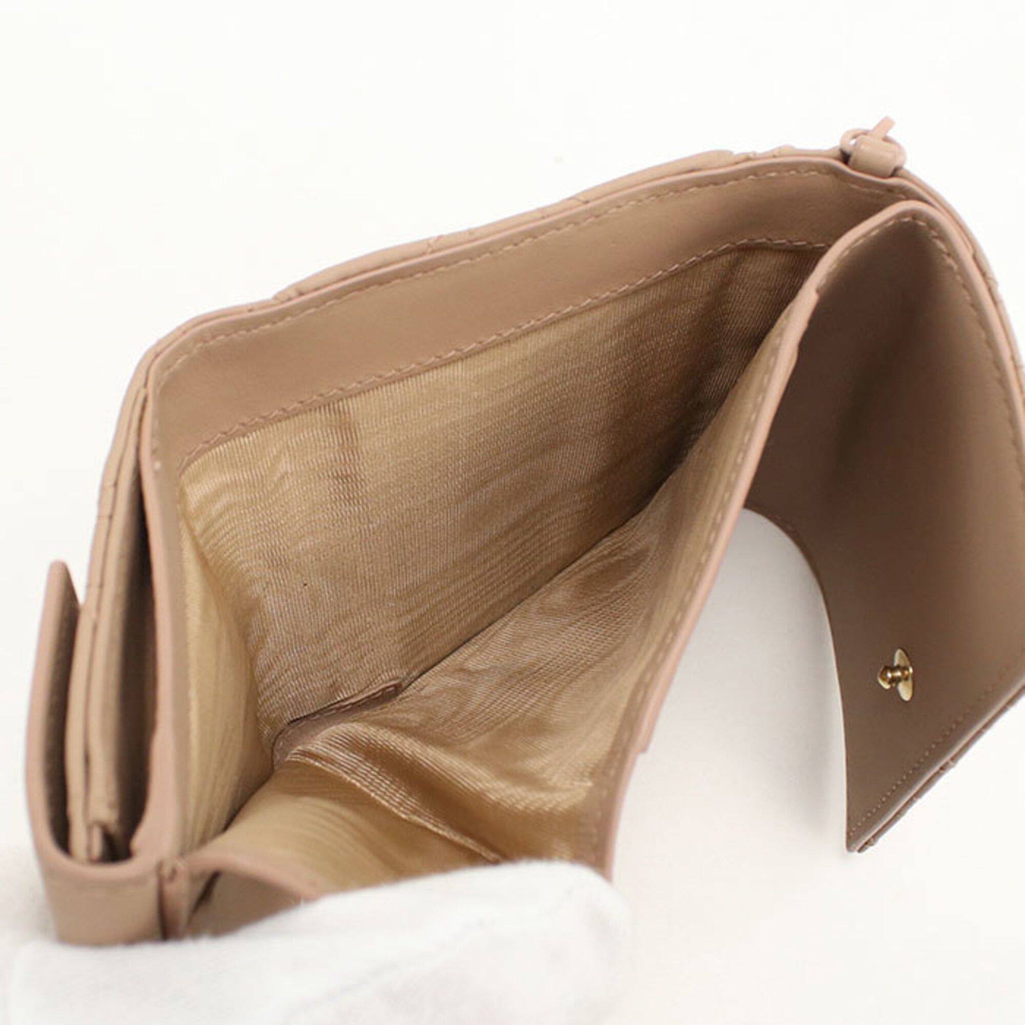 Dior Christian Dior DIOR Dior Tri-fold Wallet S0181ONMJ Lotus Women's Beige Size ONE SIZE - 4 Thumbnail