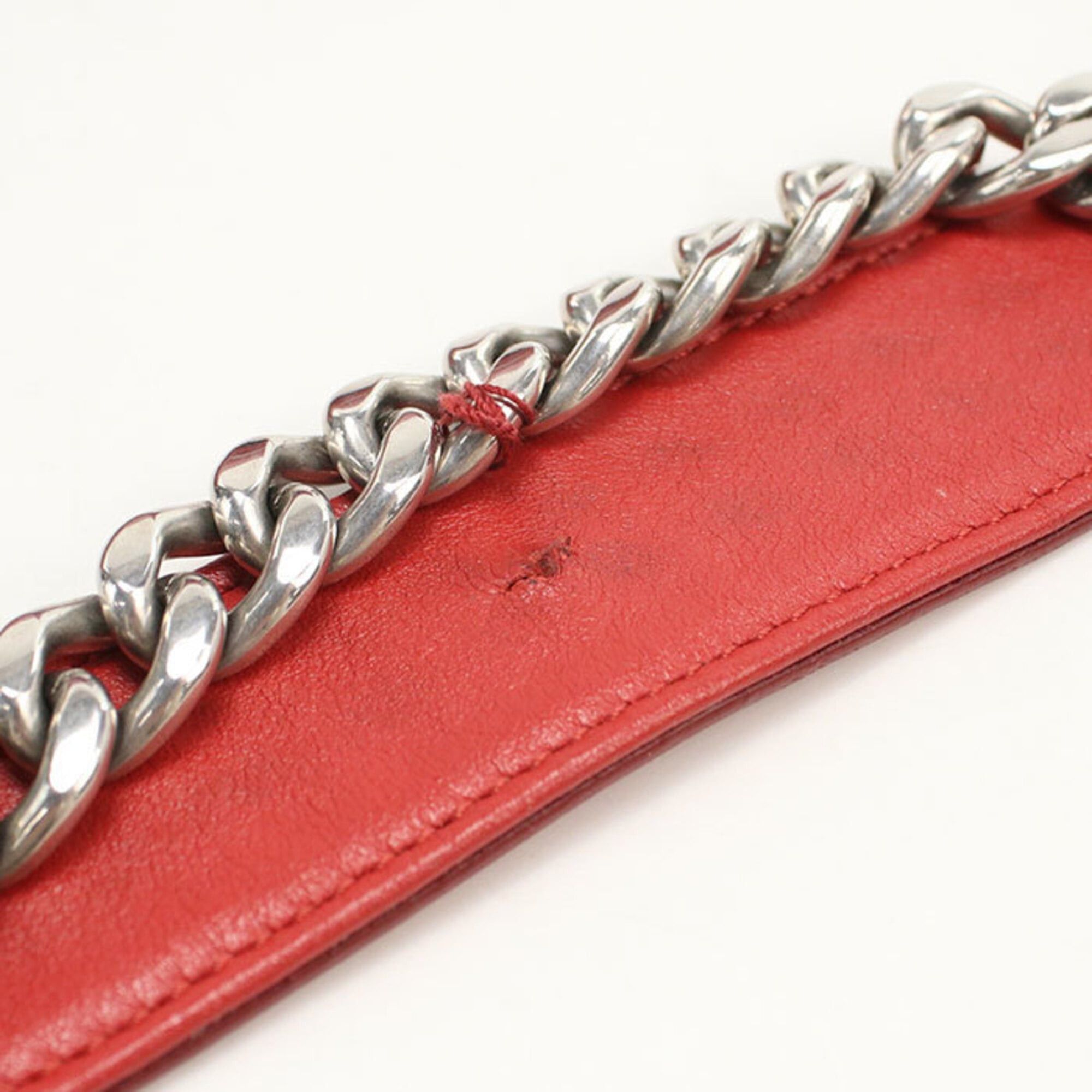 Prada Prada Shoulder Bag 1BH083 Chain Diagram Women's Red Size ONE SIZE - 6 Thumbnail