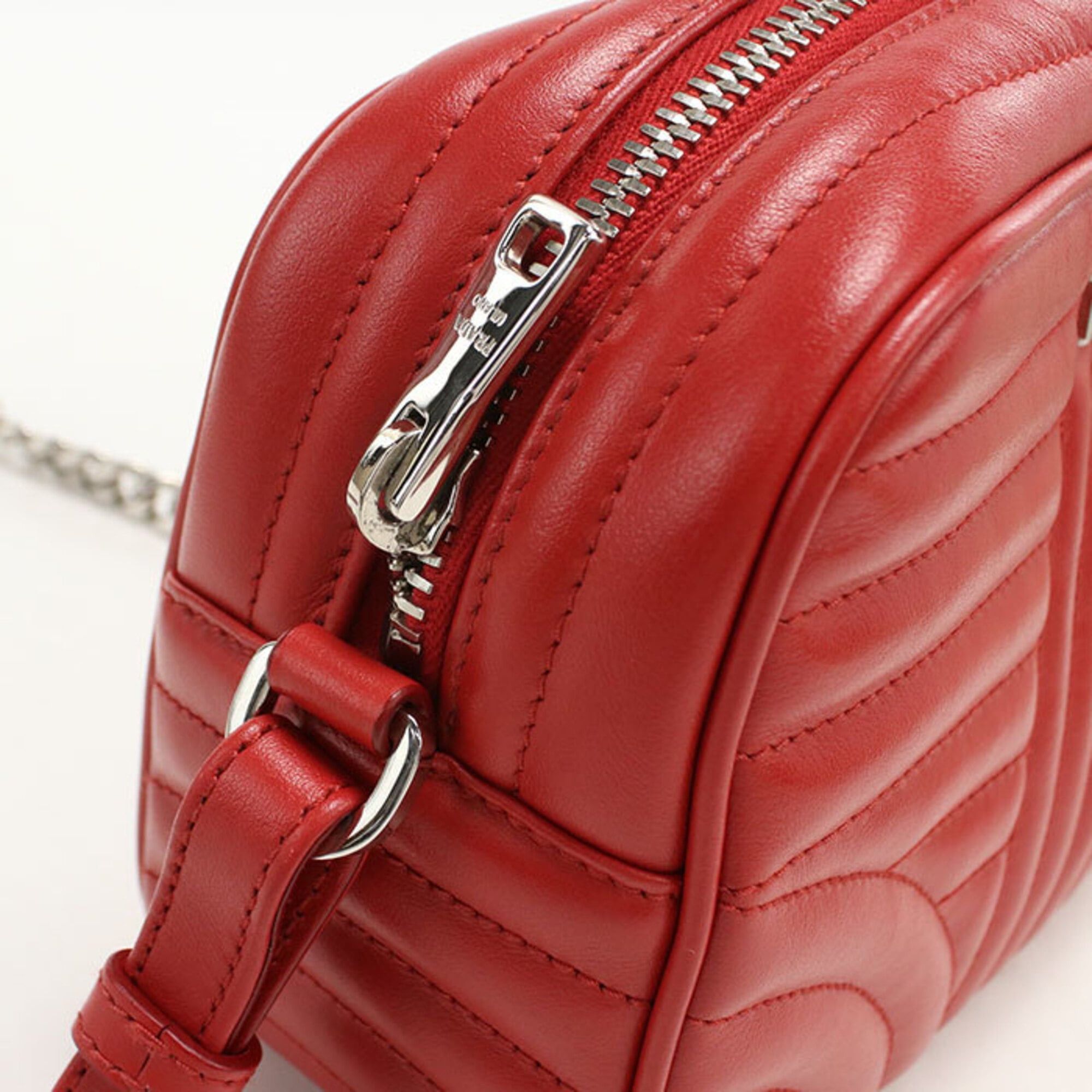 Prada Prada Shoulder Bag 1BH083 Chain Diagram Women's Red Size ONE SIZE - 7 Thumbnail