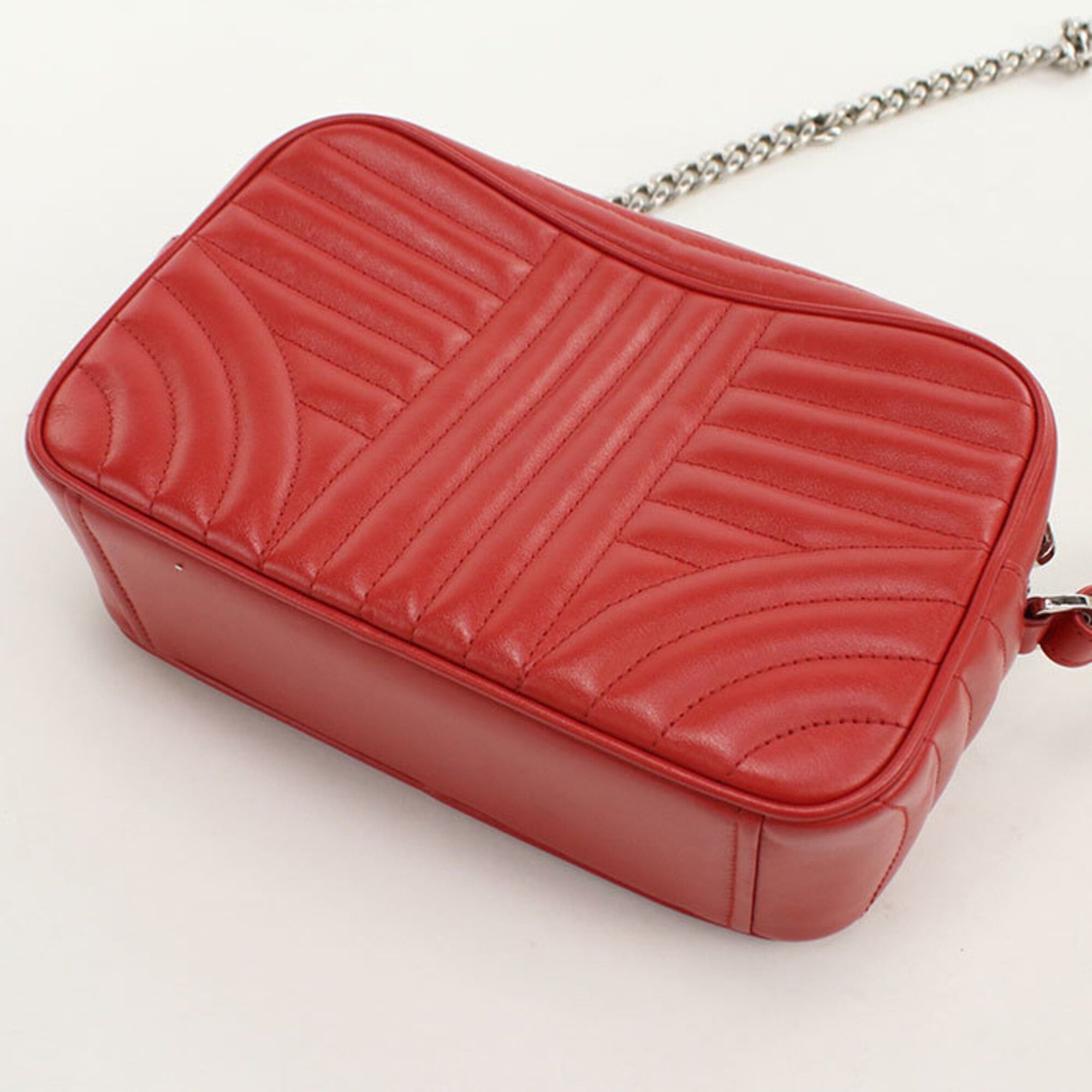 Prada Prada Shoulder Bag 1BH083 Chain Diagram Women's Red Size ONE SIZE - 2 Thumbnail