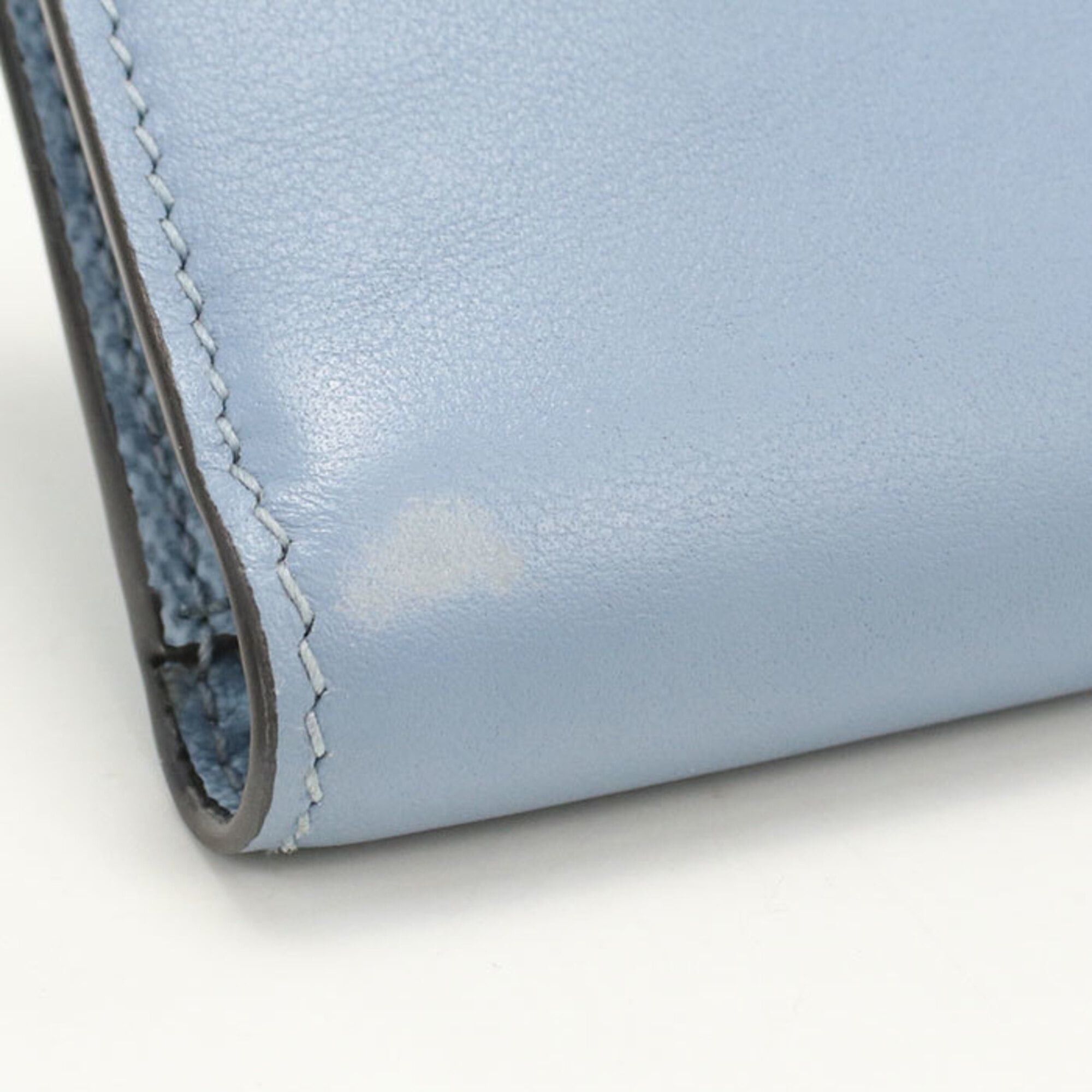 Gucci GUCCI Bi-fold Wallet 826718 Medium Zip GG Emblem Women's Blue Size ONE SIZE - 5 Thumbnail