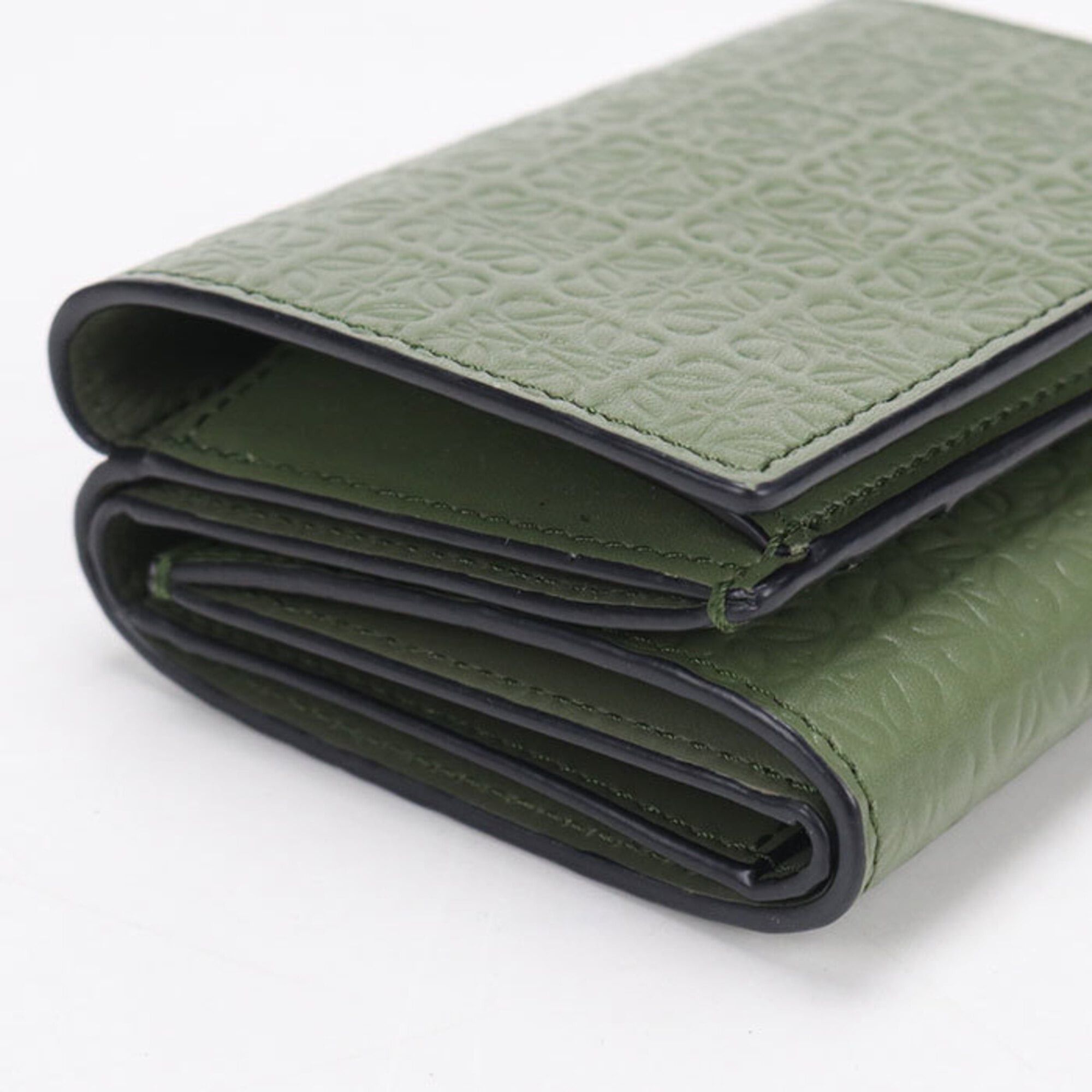 Loewe LOEWE Trifold Wallet, Repeat Anagram, Women's, Green Size ONE SIZE - 7 Thumbnail