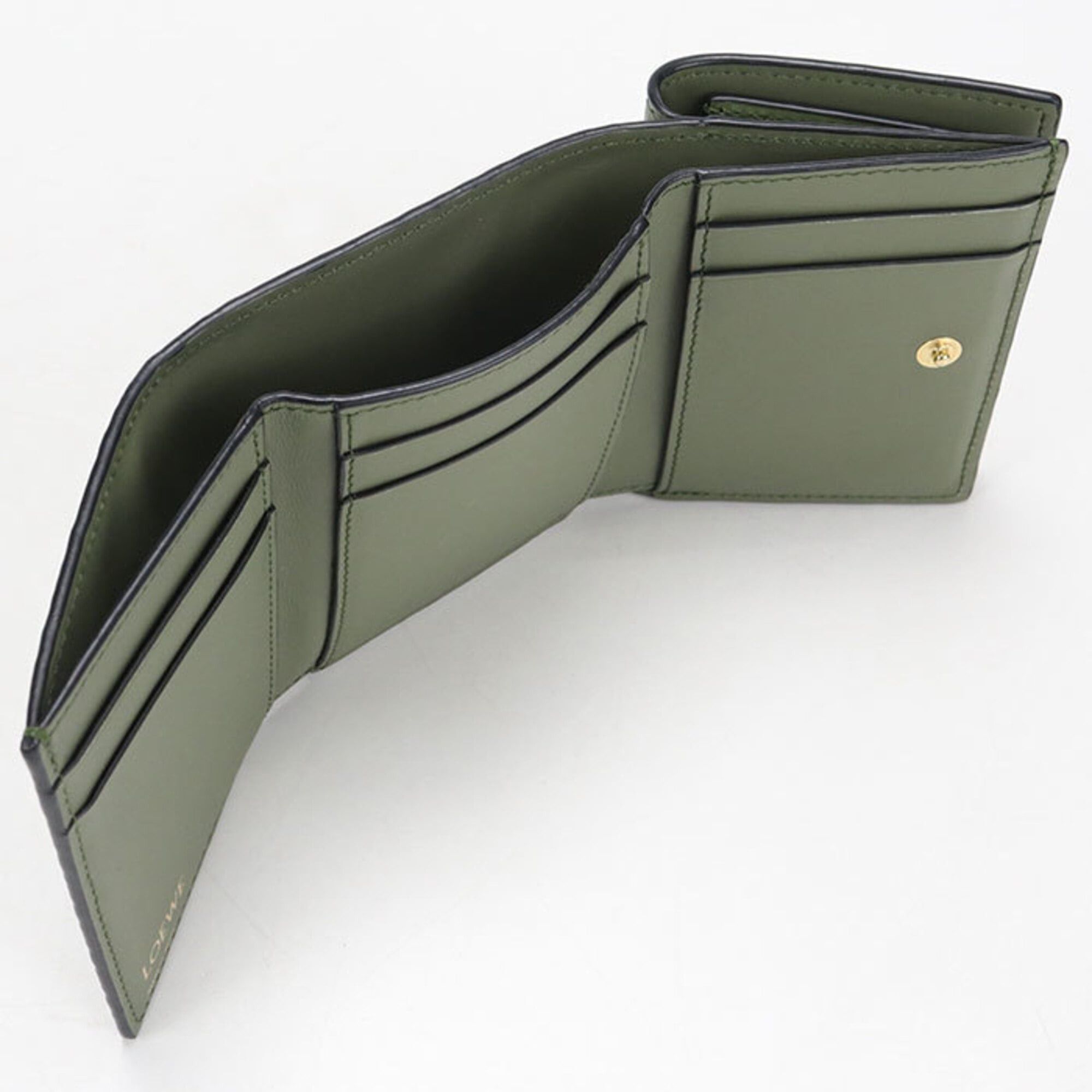 Loewe LOEWE Trifold Wallet, Repeat Anagram, Women's, Green Size ONE SIZE - 4 Thumbnail