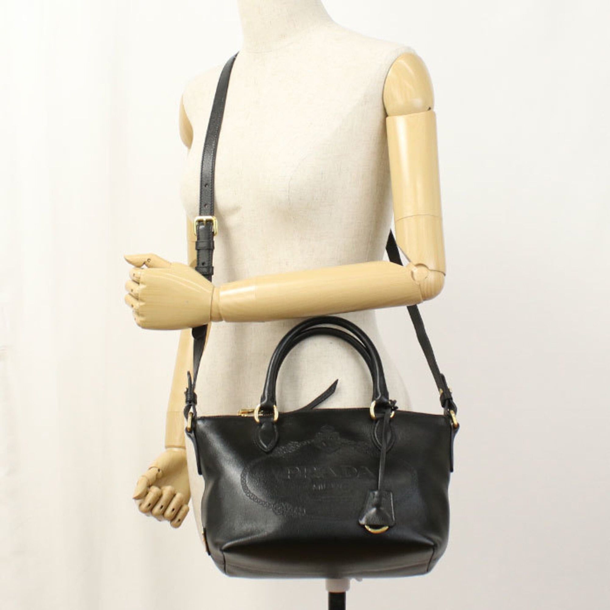 Prada Prada handbag 1BA111 2-way women's black Size ONE SIZE - 8 Thumbnail