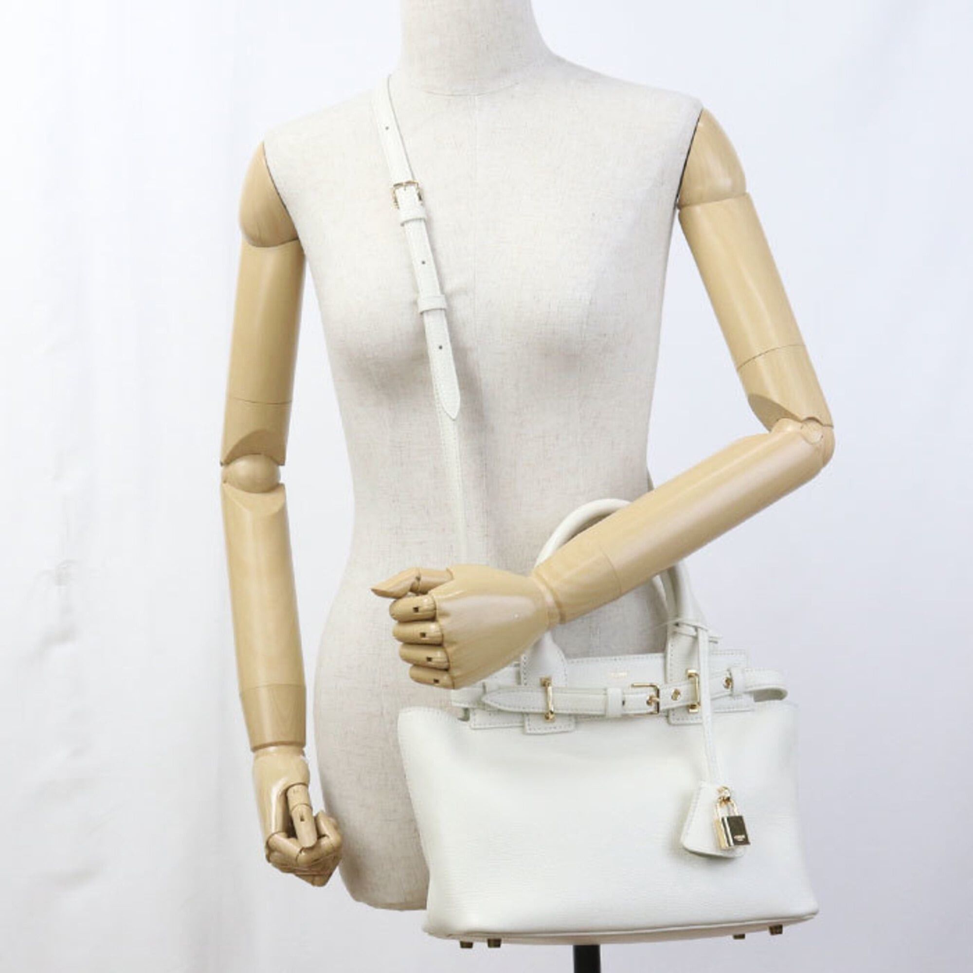 Celine Celine Tote Bag 11454 3ET7 Conti Teen Women's White Size ONE SIZE - 9 Thumbnail