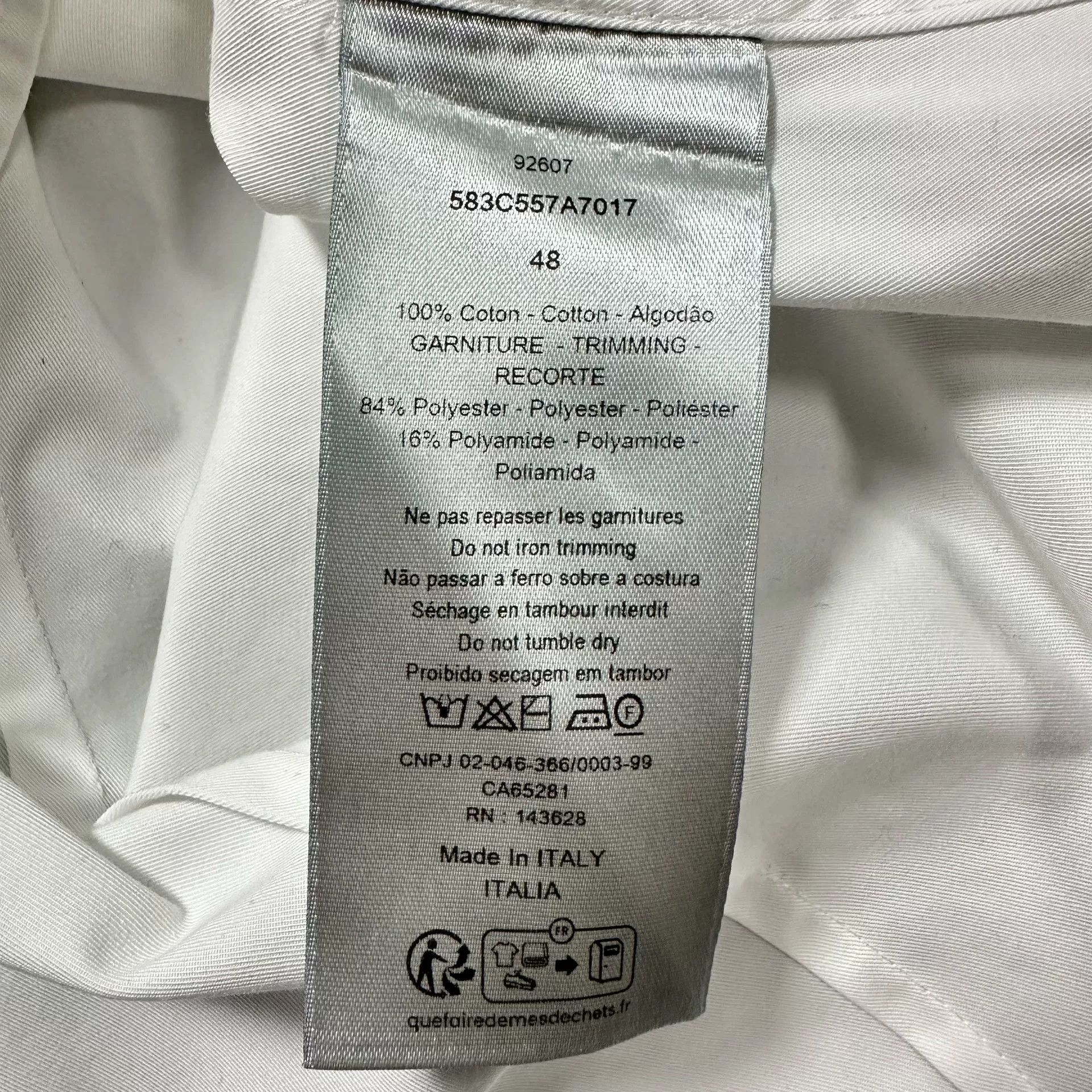 Dior Dior 2025 White Embroidered Cotton Jacket Size US M / EU 48-50 / 2 - 5 Thumbnail