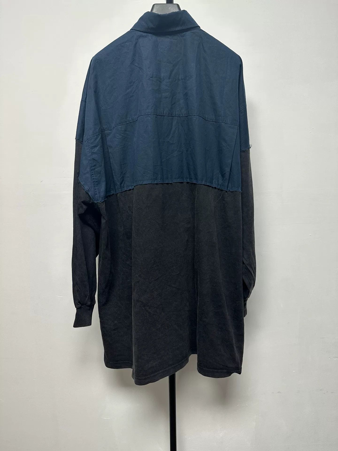 Balenciaga Balenciaga Spliced Letter Print Shirt Size US M / EU 48-50 / 2 - 2 Thumbnail