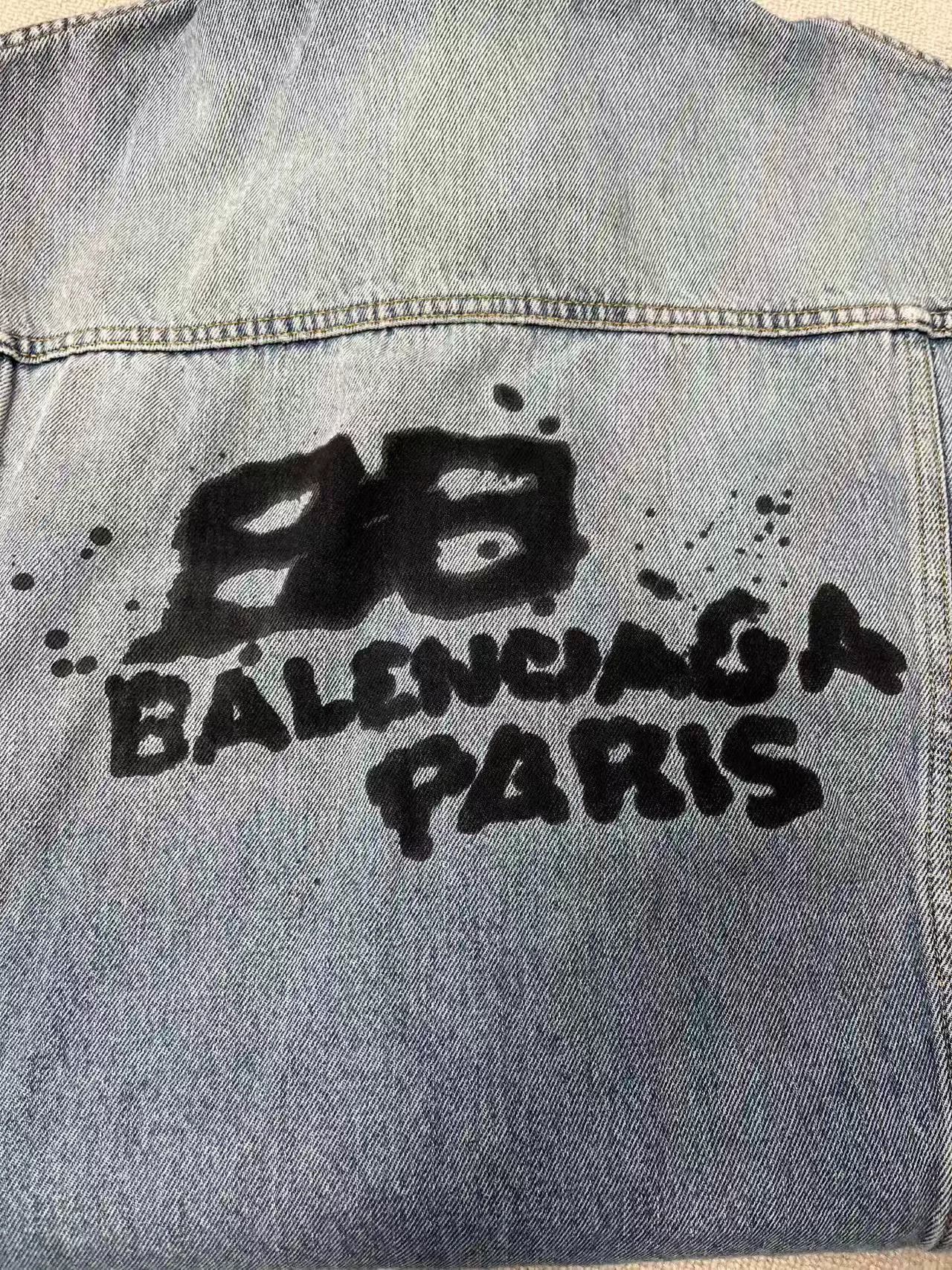 Balenciaga Balenciaga Logo Single-Breasted Jacket Men's Black Size US S / EU 44-46 / 1 - 3 Thumbnail