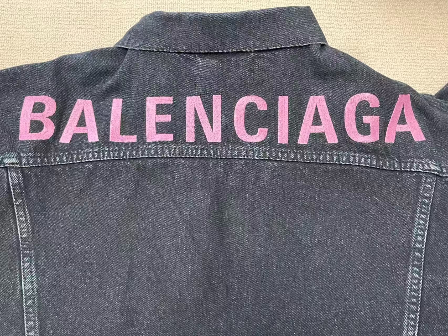 Balenciaga Balenciaga Women's Brand Letter Embroidered Denim Jacket Size S / US 4 / IT 40 - 3 Thumbnail