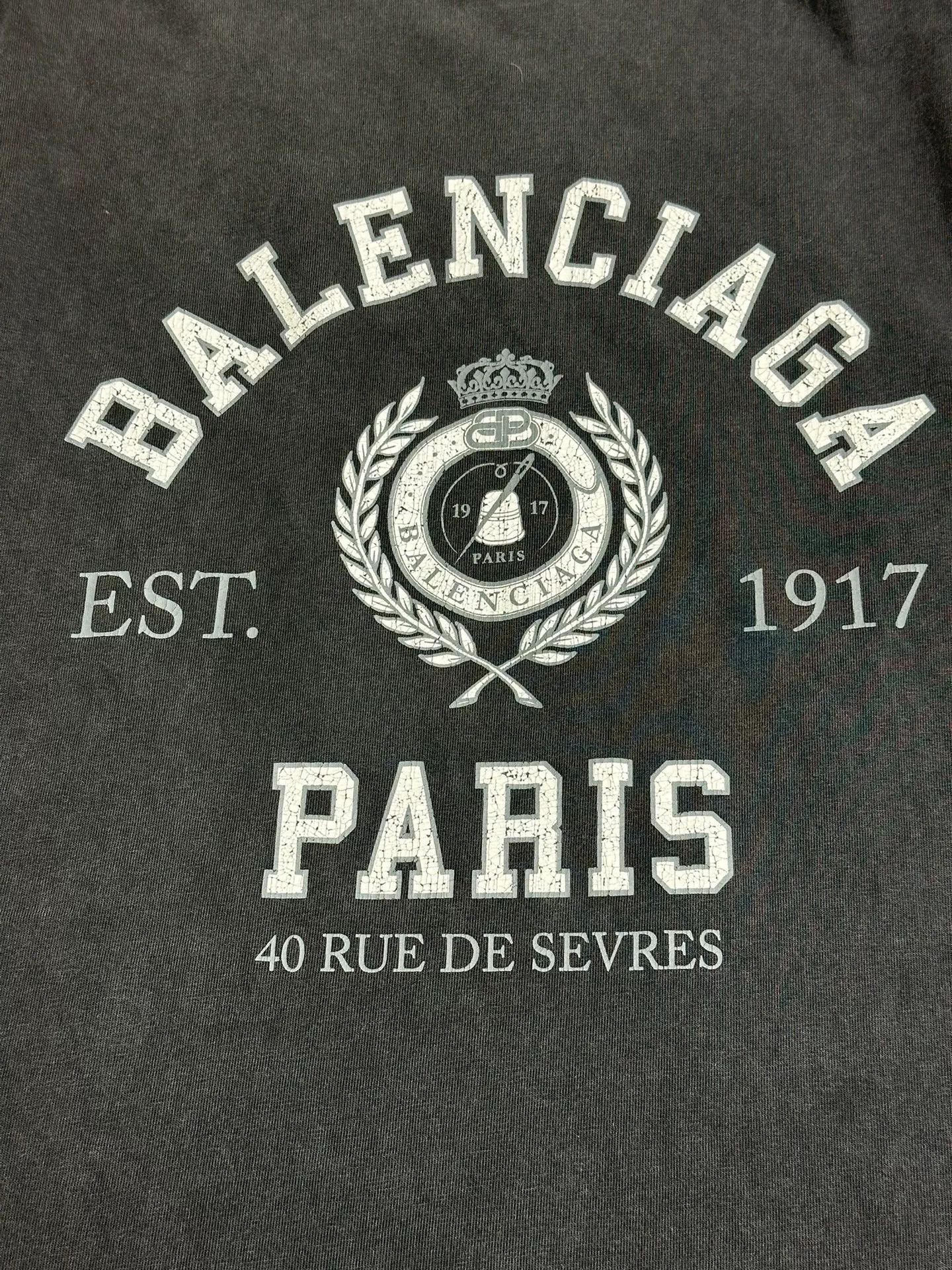 Balenciaga Balenciaga Wheat Ear Letter Washed Vintage Tee Size XS / US 0-2 / IT 36-38 - 3 Thumbnail