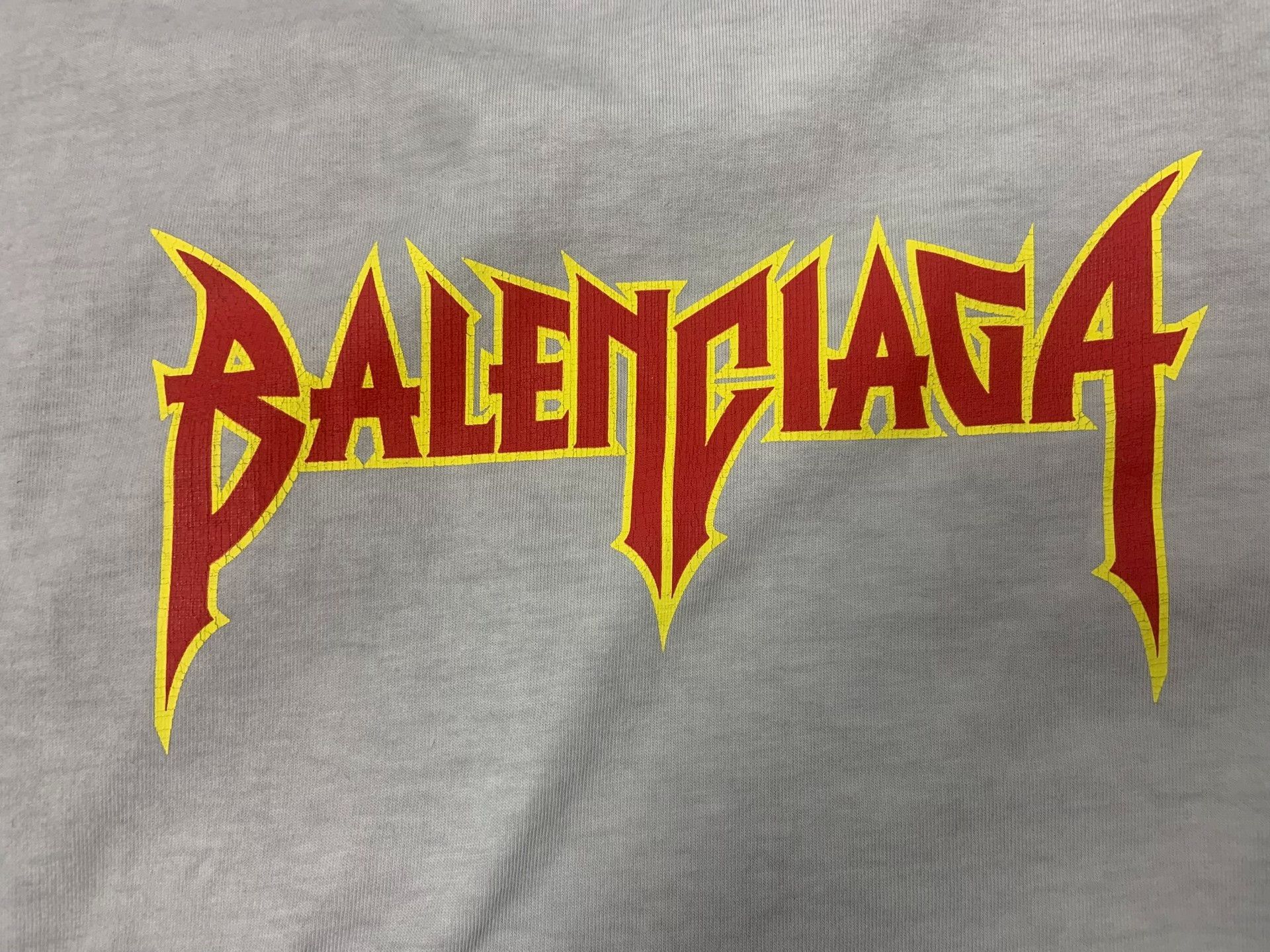 Balenciaga Balenciaga Metallica Lightning Letter Print Crewneck Tee Size US L / EU 52-54 / 3 - 3 Thumbnail