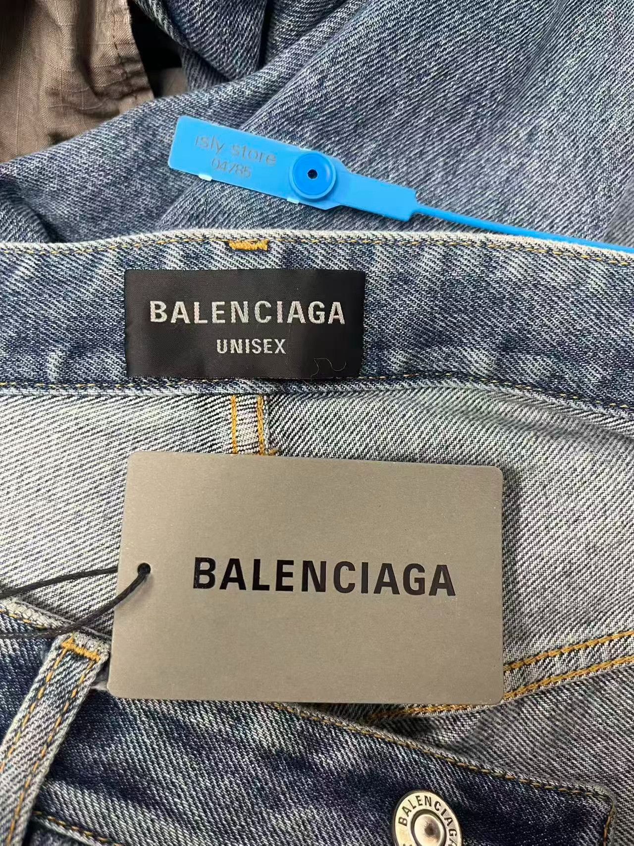 Balenciaga Balenciaga Men's Distressed Mid-Rise Straight Jeans Size US 30 / EU 46 - 4 Thumbnail
